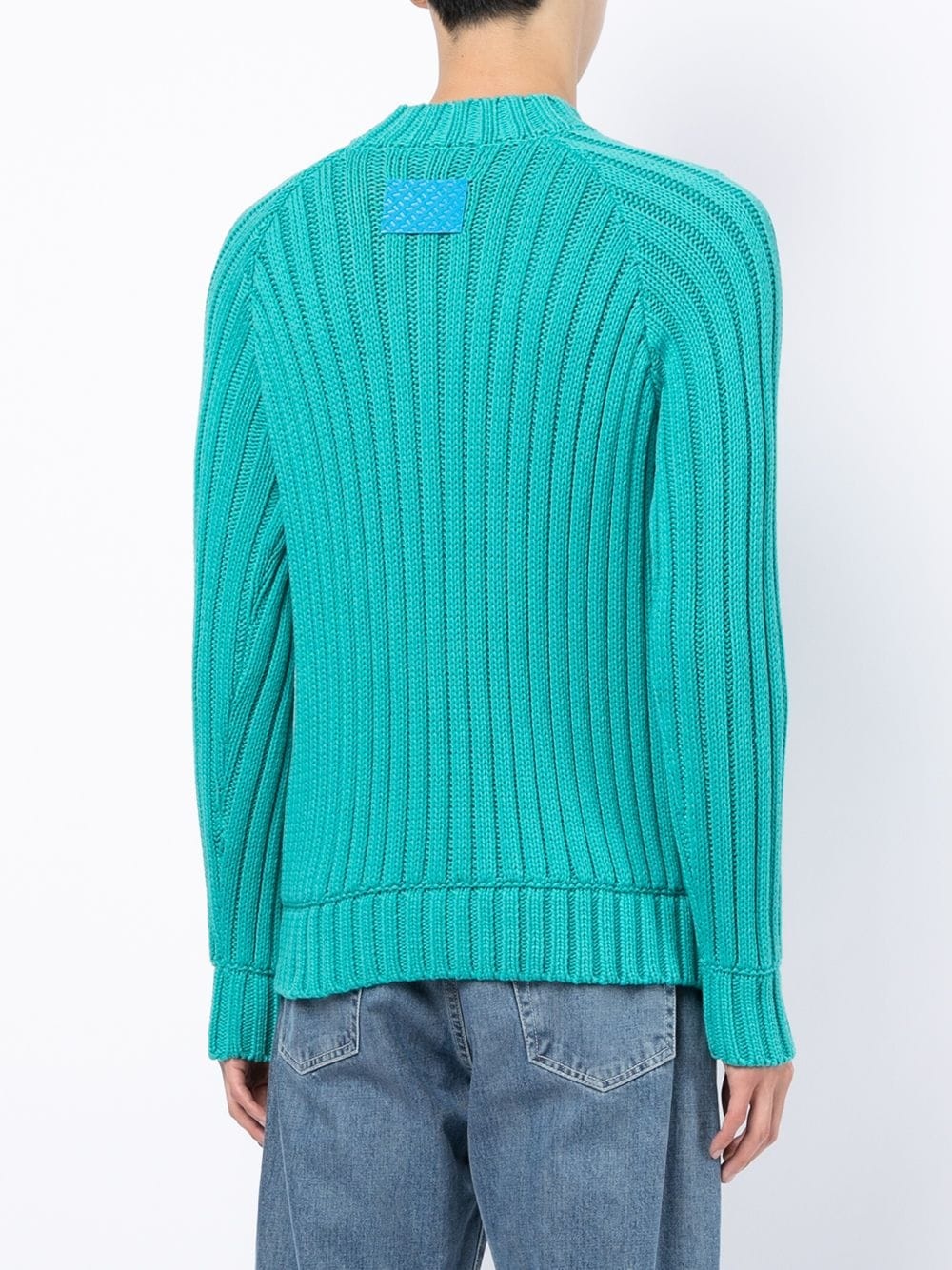 ribbed-knit raglan jumper - 4