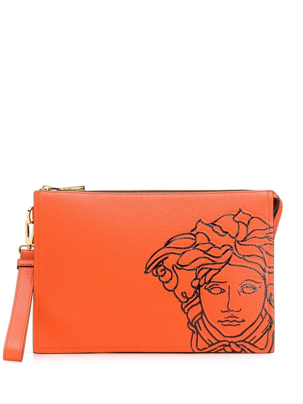 medusa motif clutch bag - 1