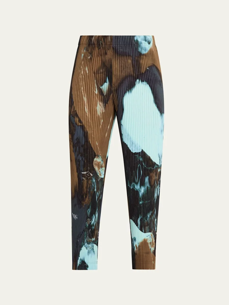 Men's Multi-Agate Pleated Pull-On Pants - 1