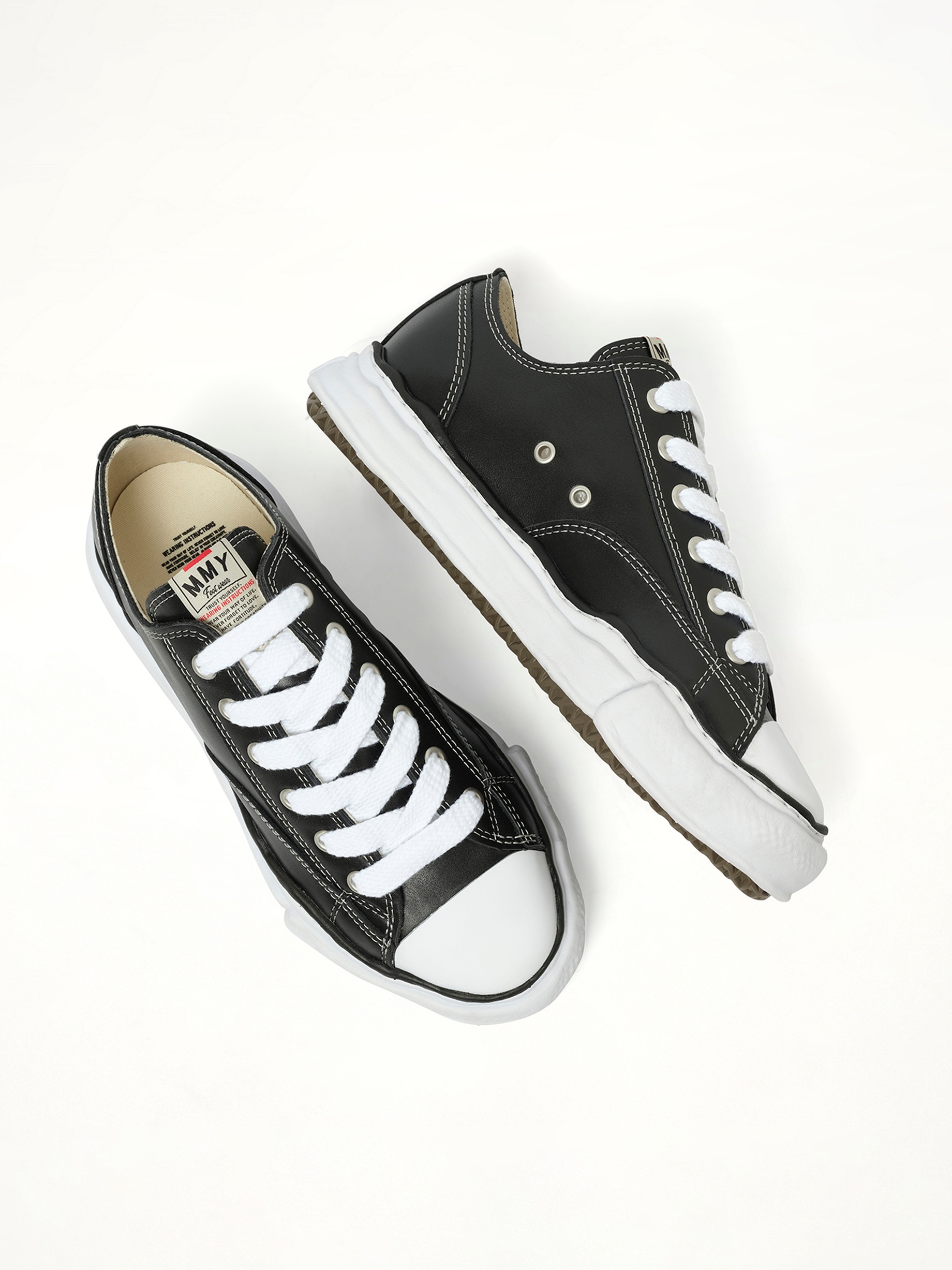 Peterson OG Leather Low Sneaker in Black/White - 3