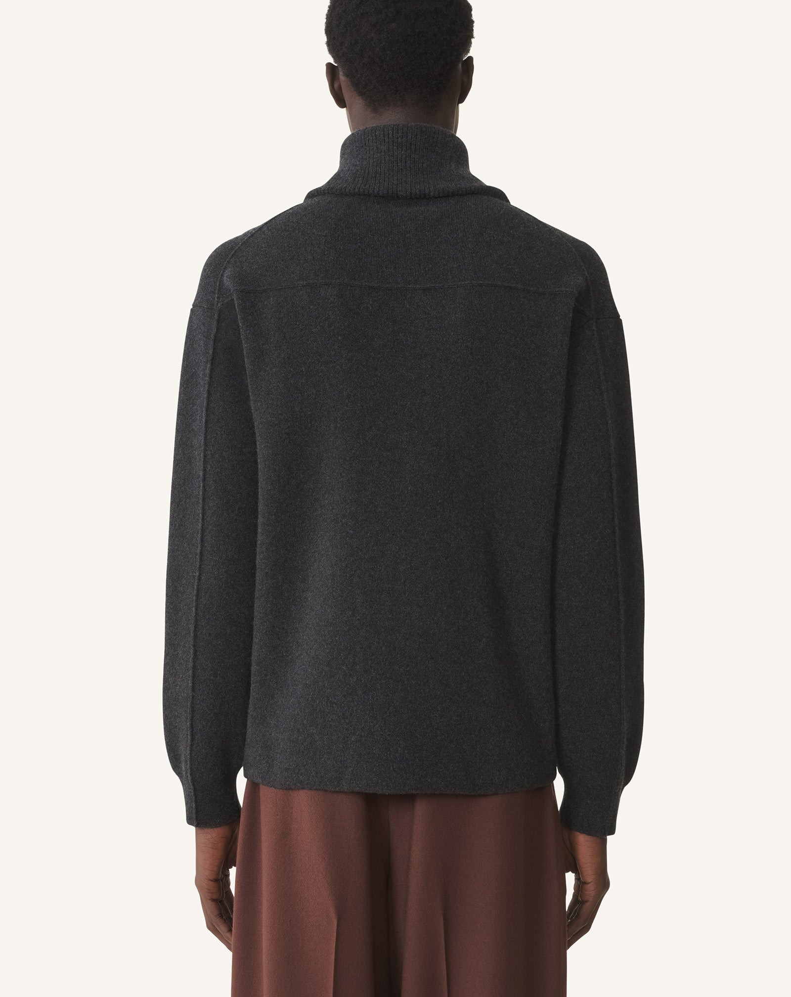 CASHMERE ZIP CARDIGAN - 4