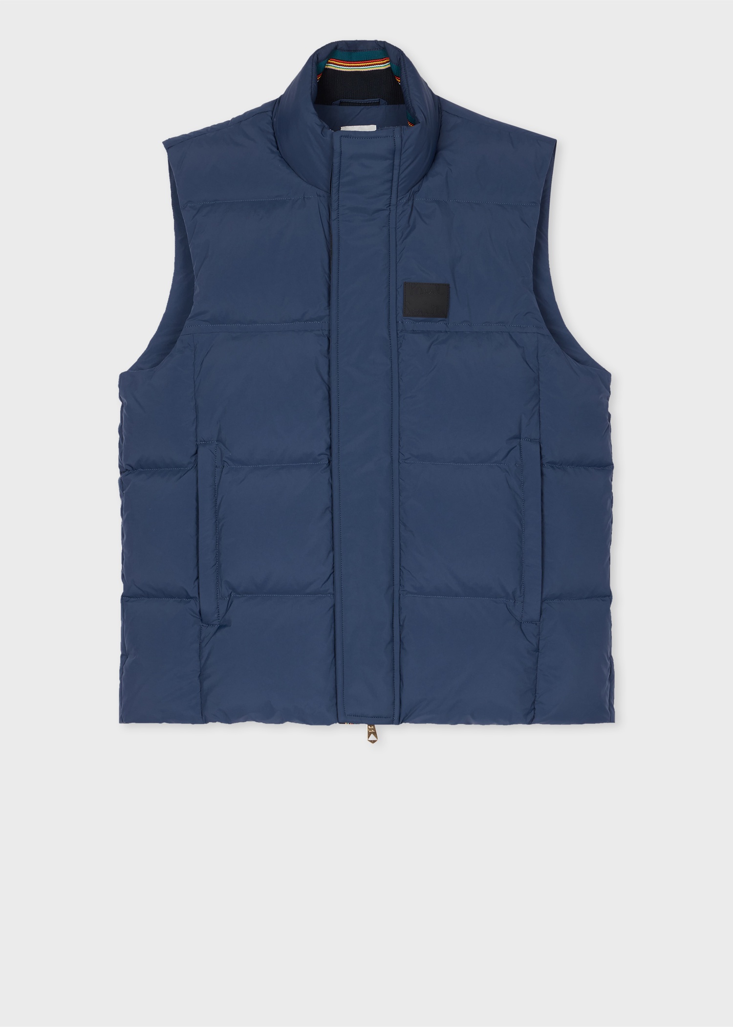 Mid Blue Water-Repellent Down Gilet - 1