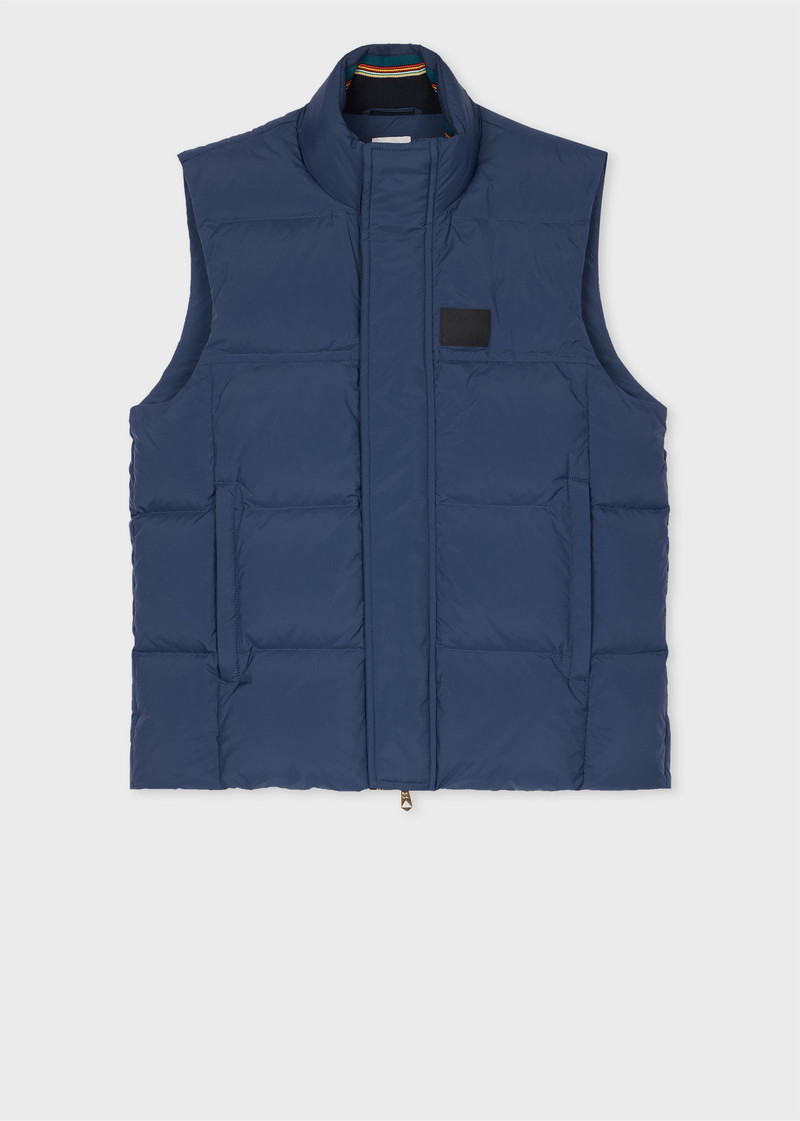 Mid Blue Water-Repellent Down Gilet 1