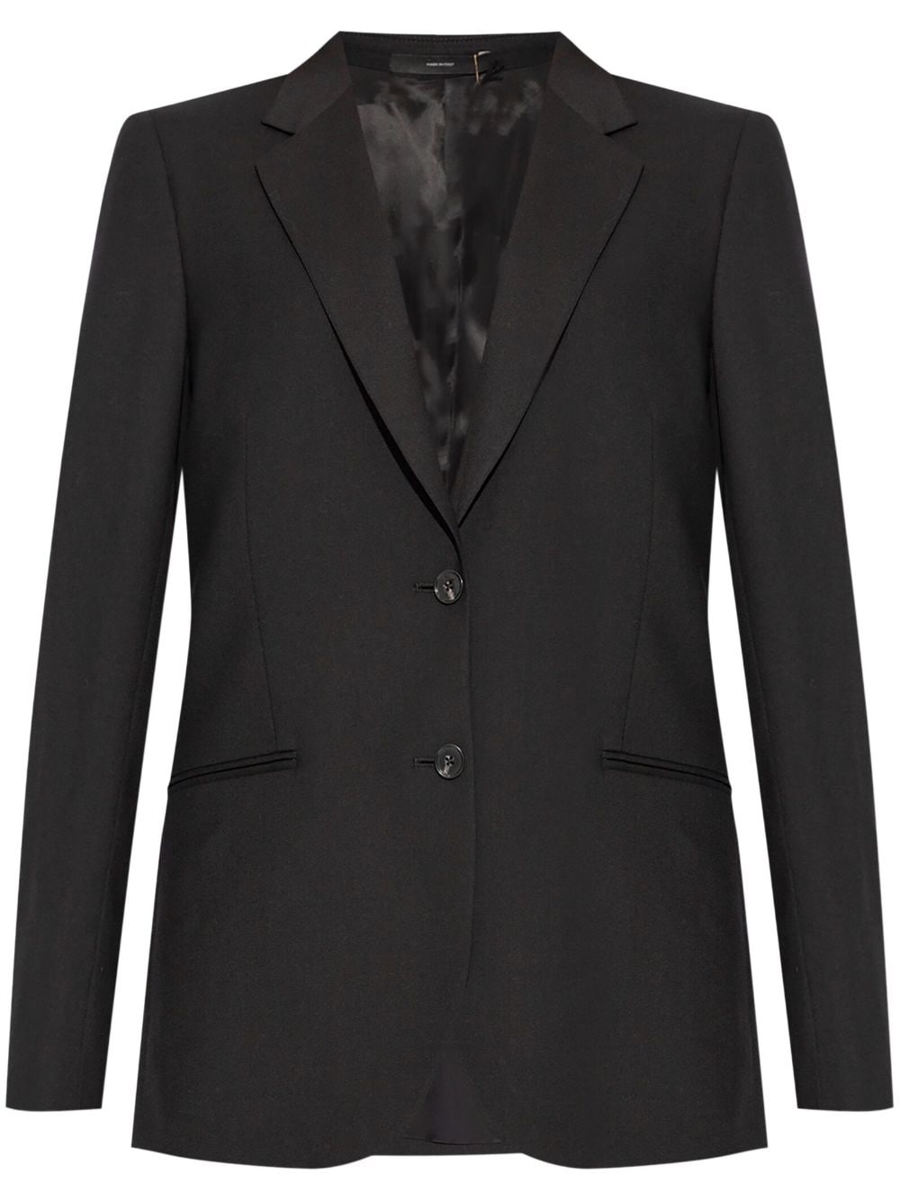 notched-lapels wool blazer - 1