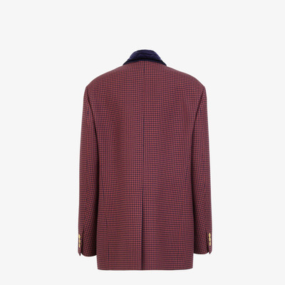 FENDI Check wool blazer outlook