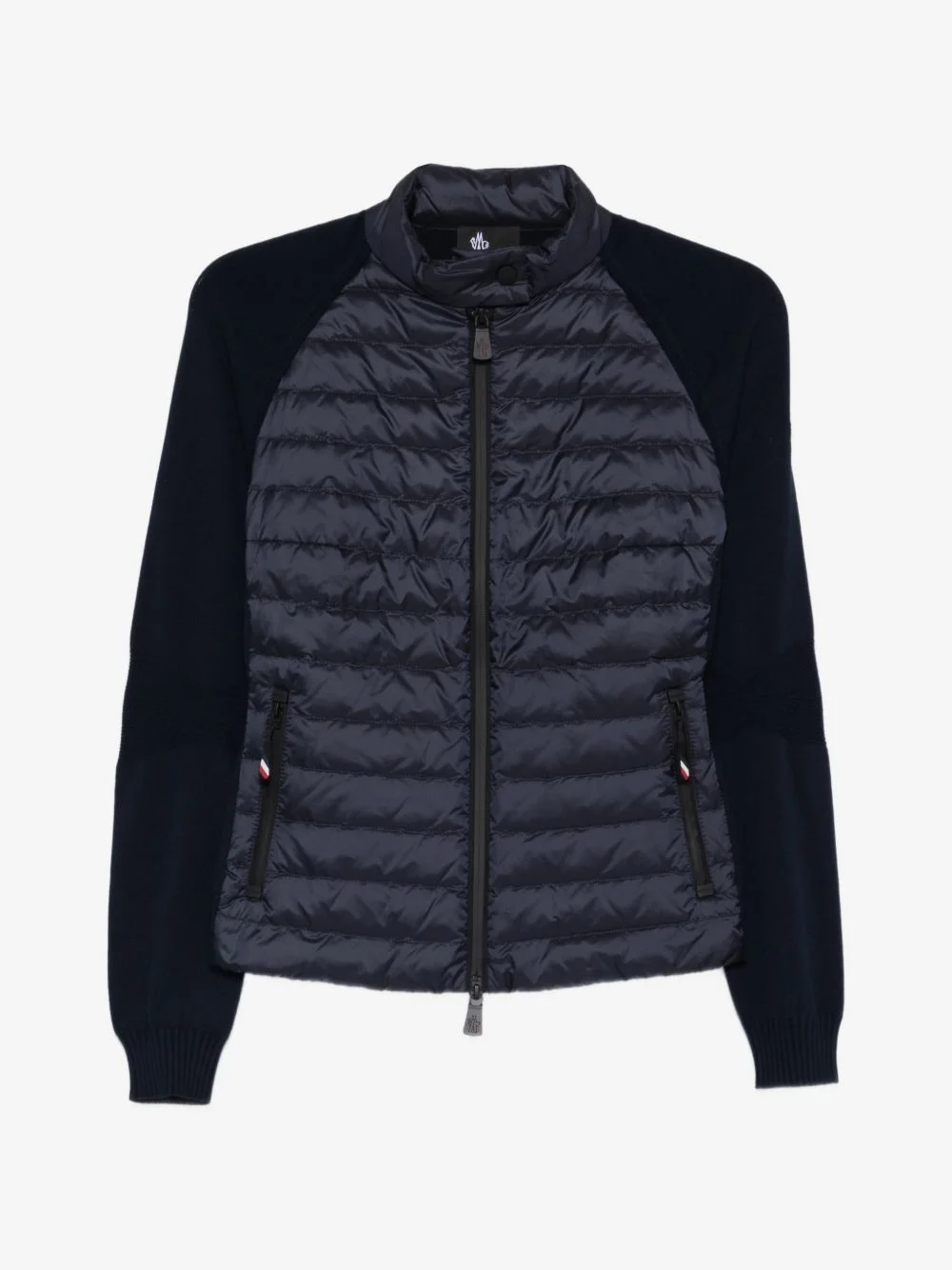 padded zip-up cardigan - 1