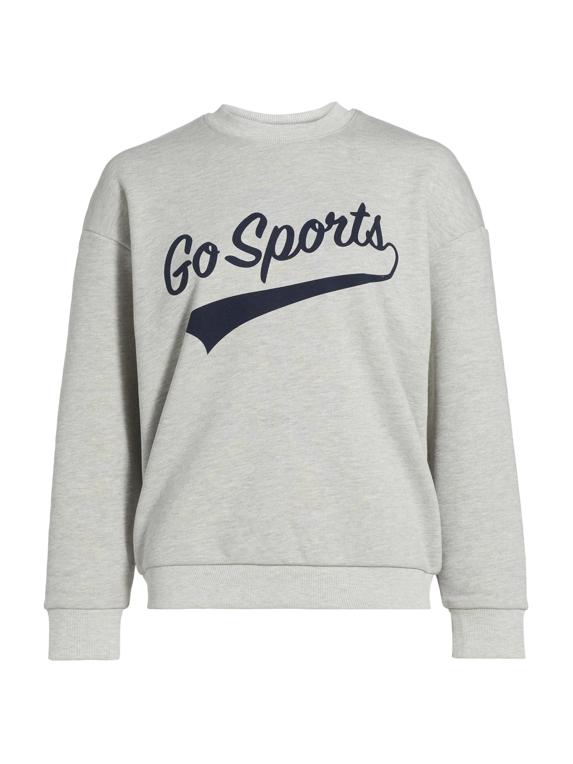 Women's Go Sports Cotton Sweatshirt - Heather Grey - 1
