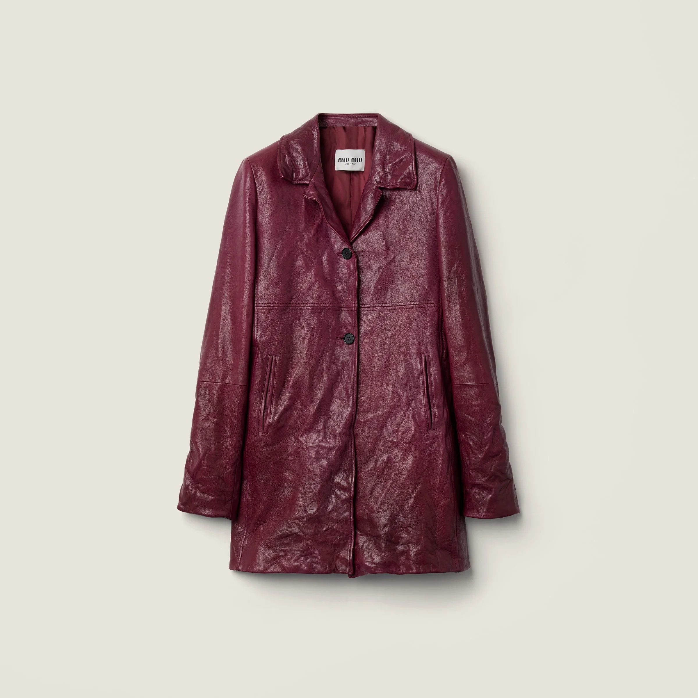 Leather coat - 1