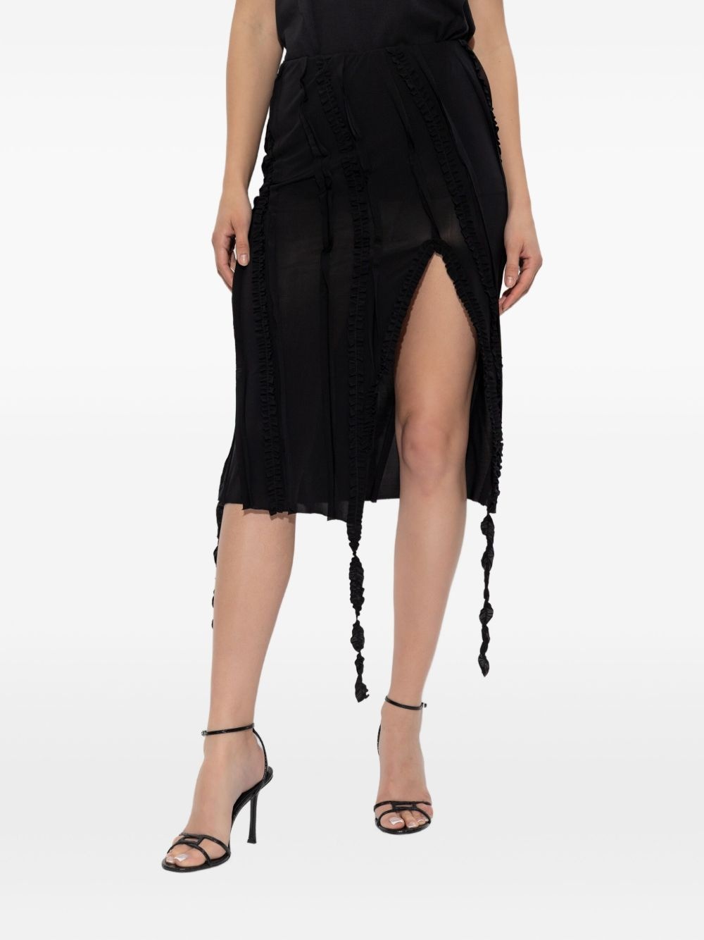 ruched midi skirt - 3
