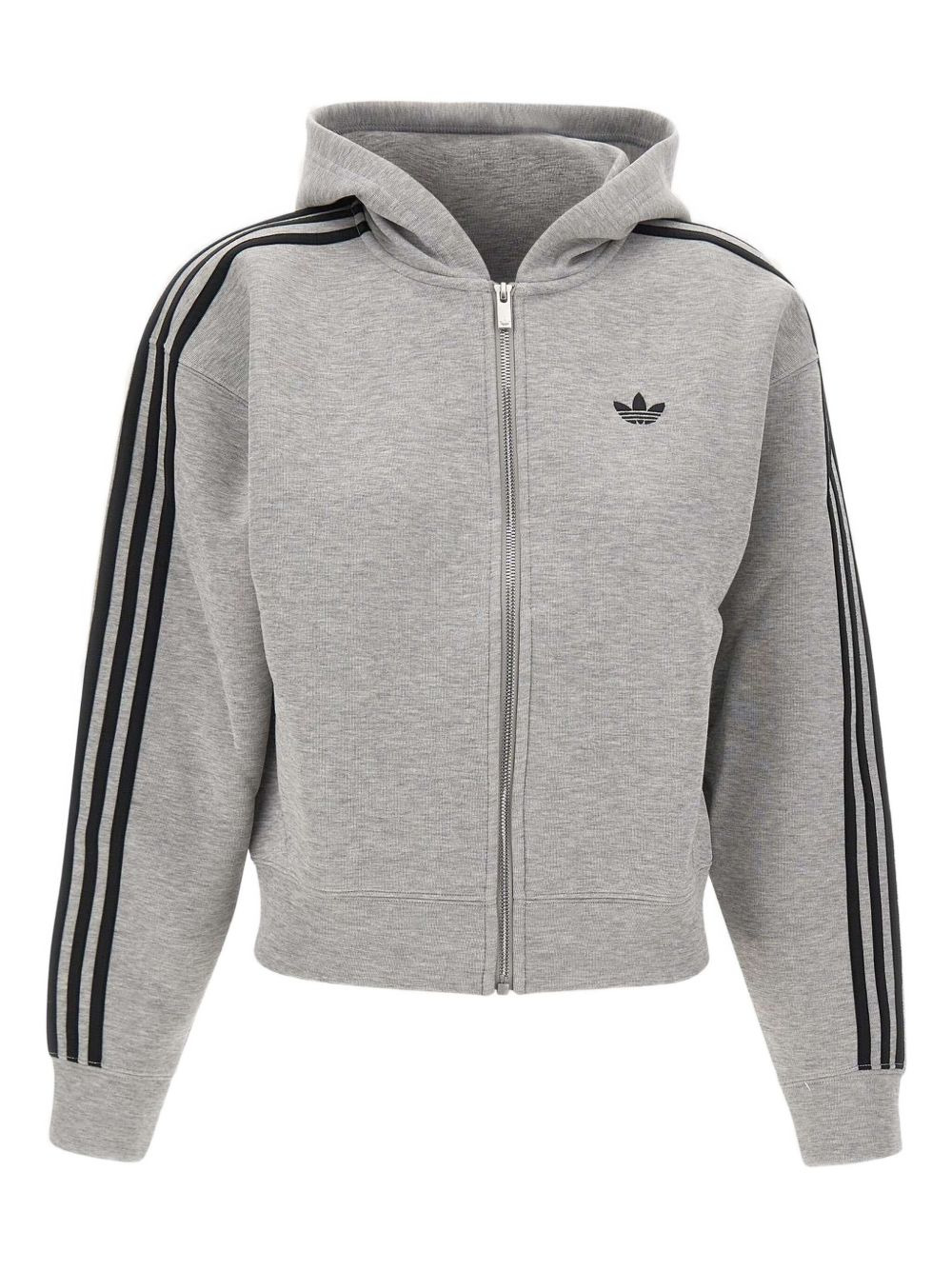 three-stripe zip-up hoodie - 1