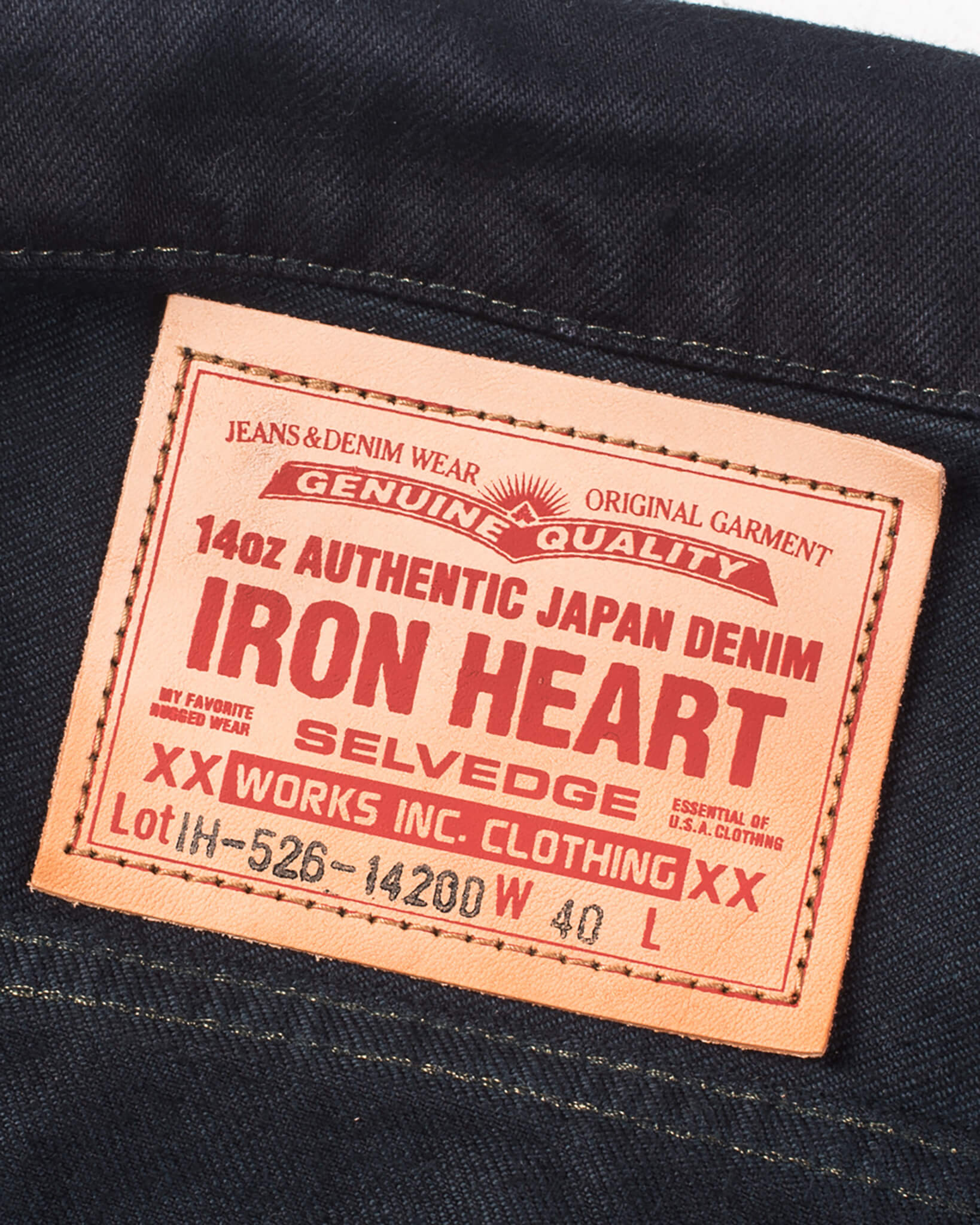 IH-526J-142OD 14oz Selvedge Denim Modified Type III Jacket - Indigo Overdyed Black - 9