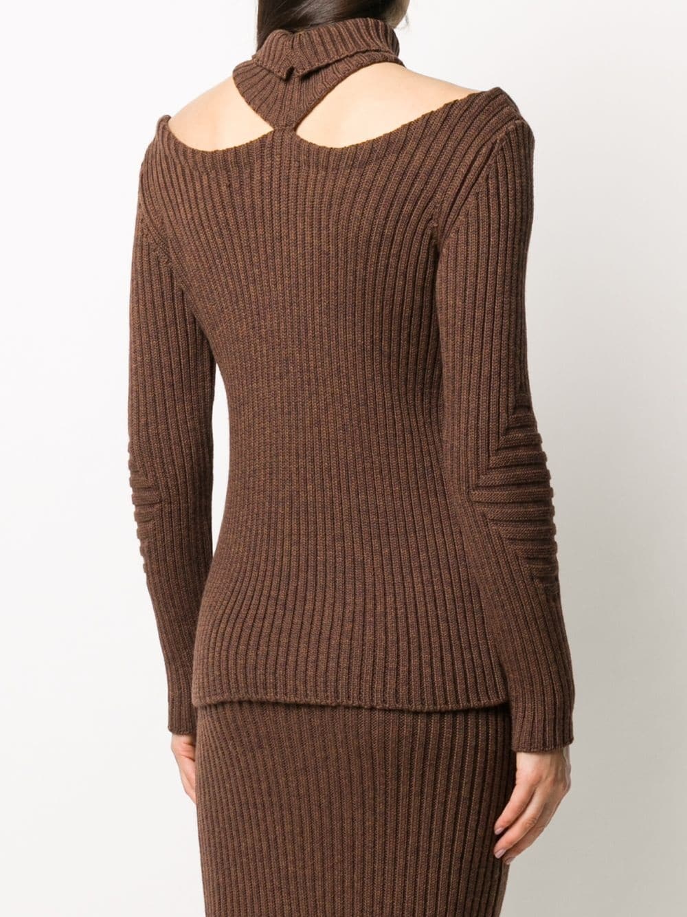 speckled cut-out jumper - 4