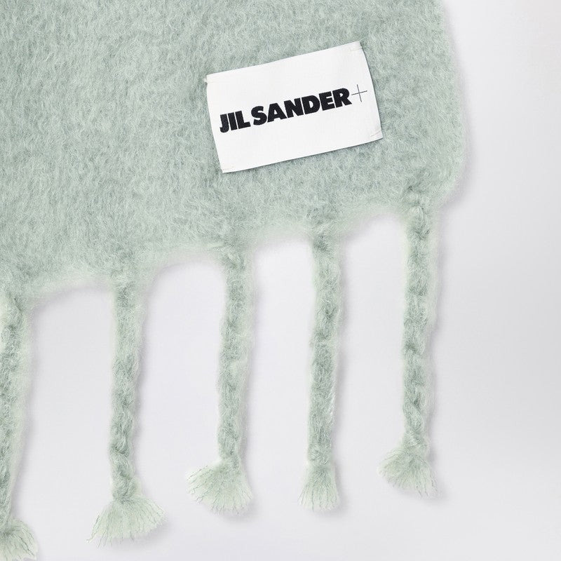 PALE GREEN MOHAIR BLEND SCARF - 2