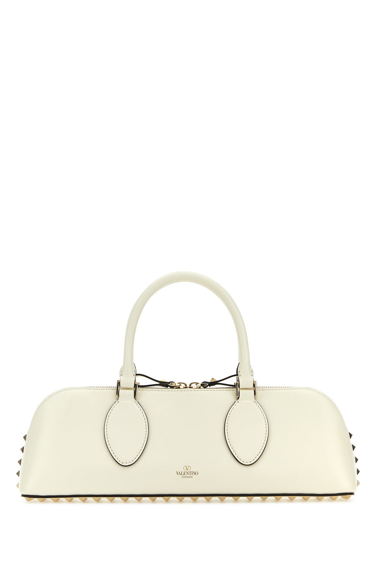 Ivory leather Rockstud East-West handbag - 3