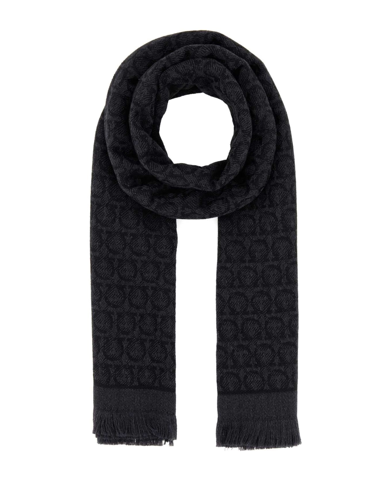 マフラー・ストール SALVATORE FERRAGAMO Embroidered Wool Blend Reversible Scarf Ferragamo Embroidered Wool Blend Reversible Scarf | italist