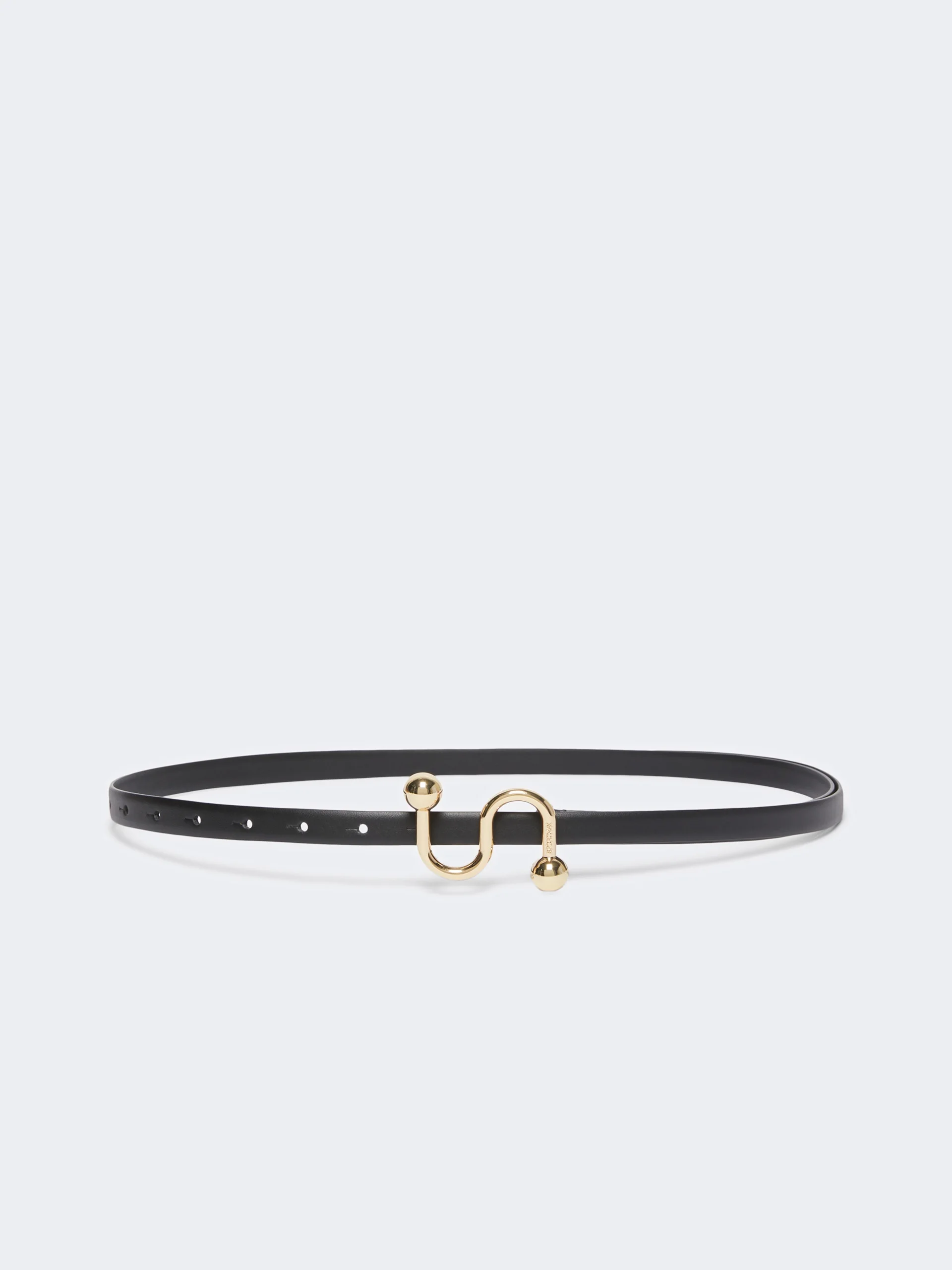 POOL Leather low-waist belt - BLACK - 1