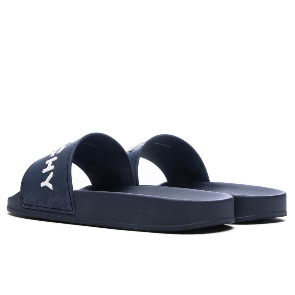 SLIDE FLAT SANDALS - DARK BLUE - 3