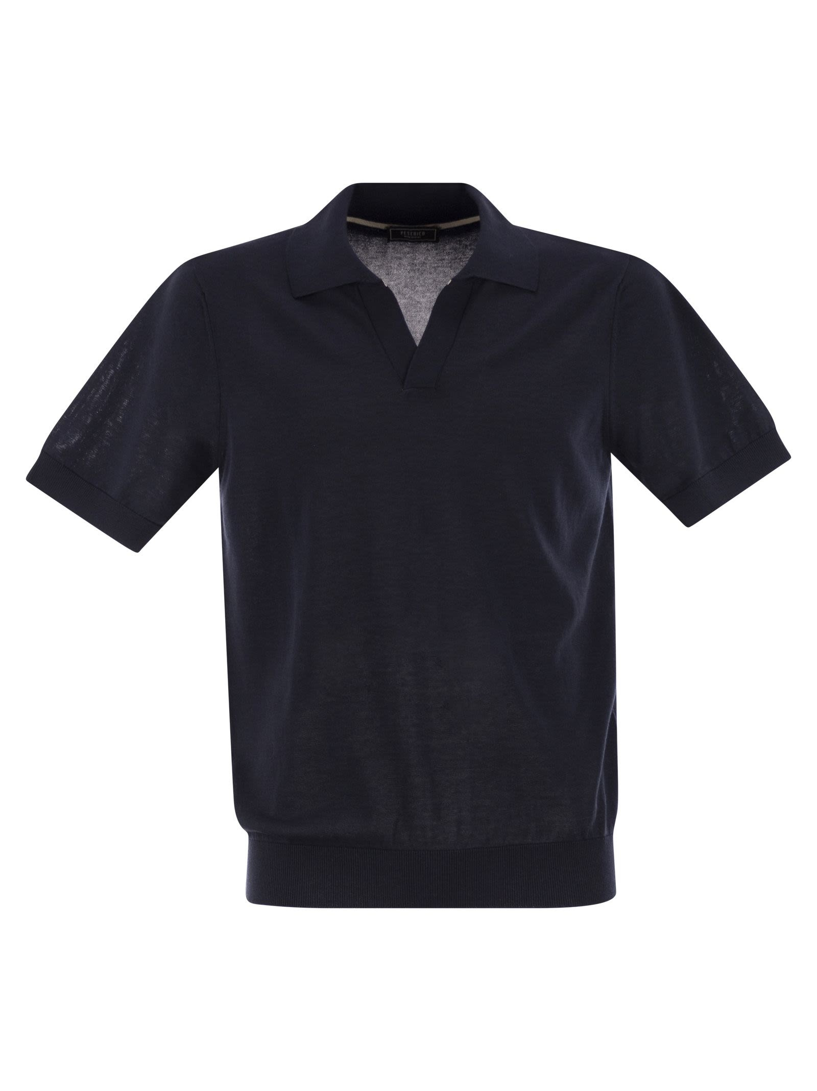 Peserico - Peserico Men Polo Shirt In Pure Cotton Yarn - 1