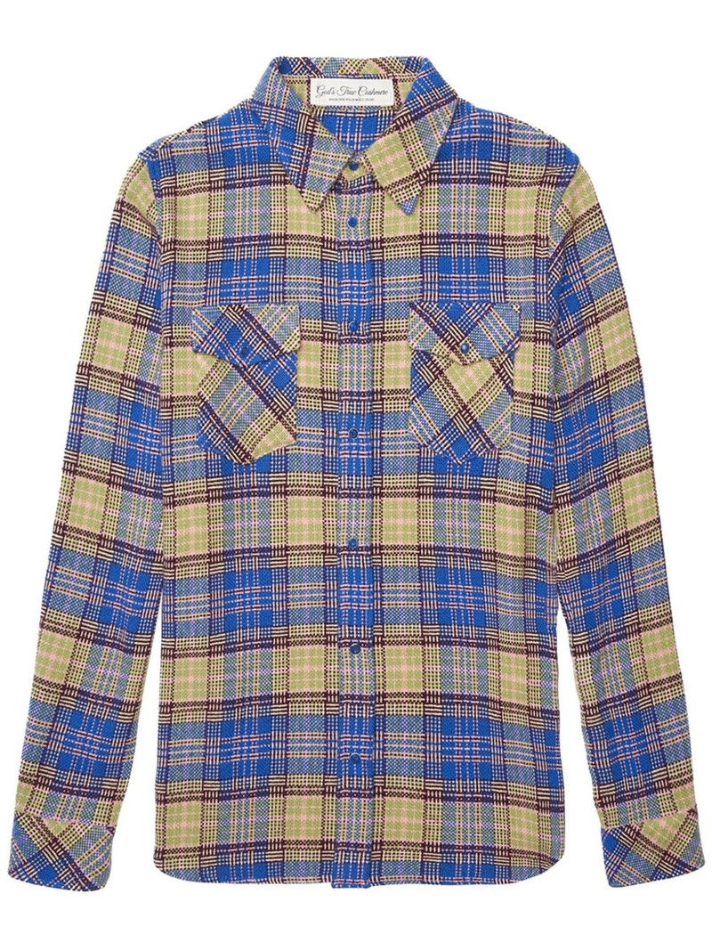 check-print cashmere overshirt 1