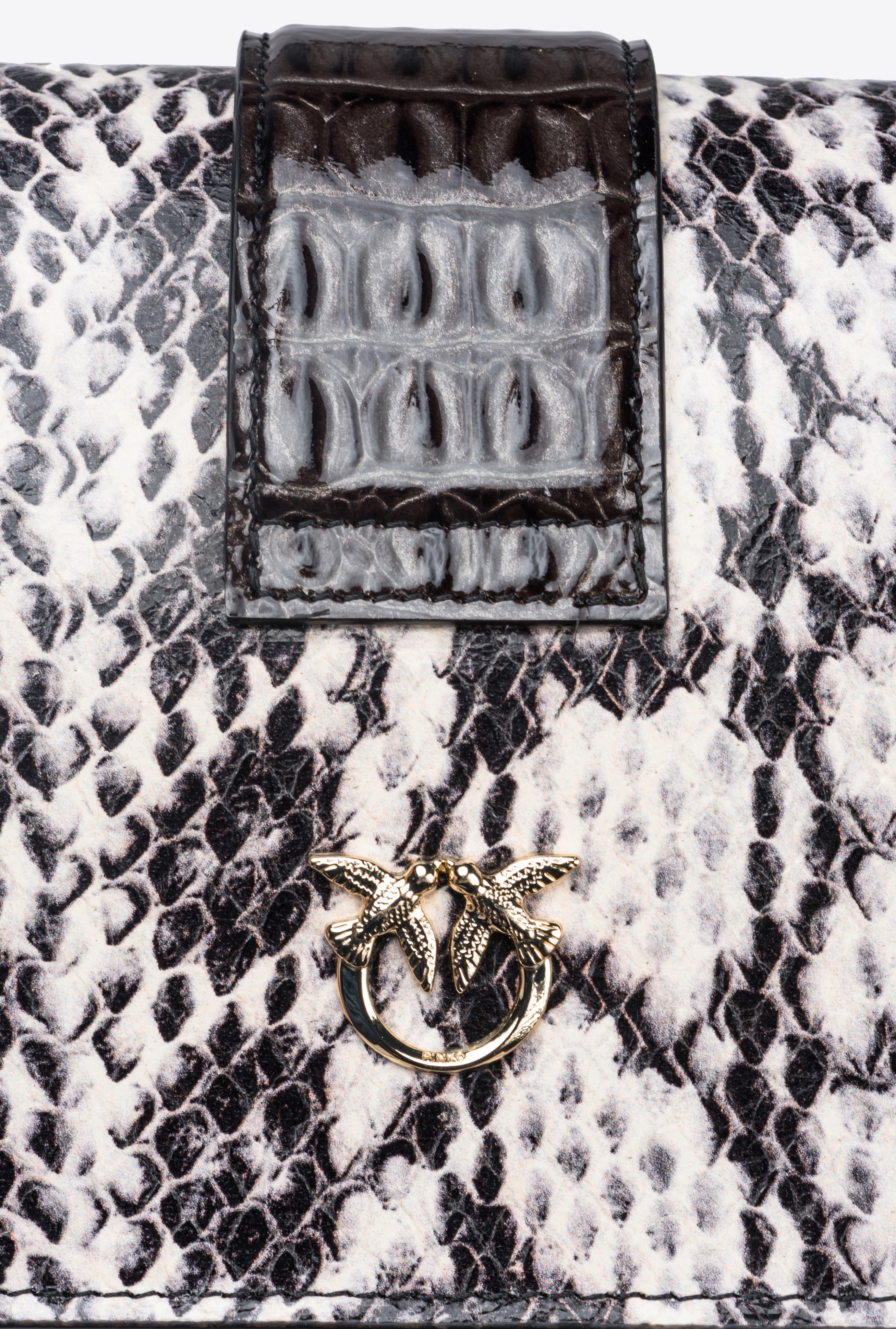 PINKO GALLERIA MINI LOVE BAG ONE IN REPTILE AND CROCODILE-PRINT LEATHER - 4