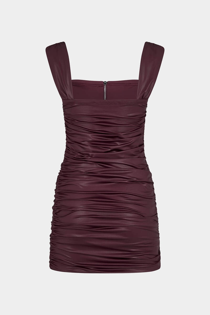 DSQUARED2 GATHERED ZIPPED SHINY DRESS outlook