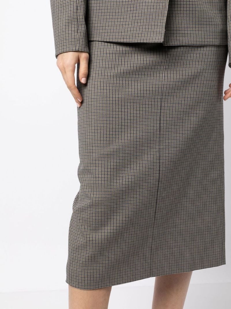 checked pencil skirt - 4