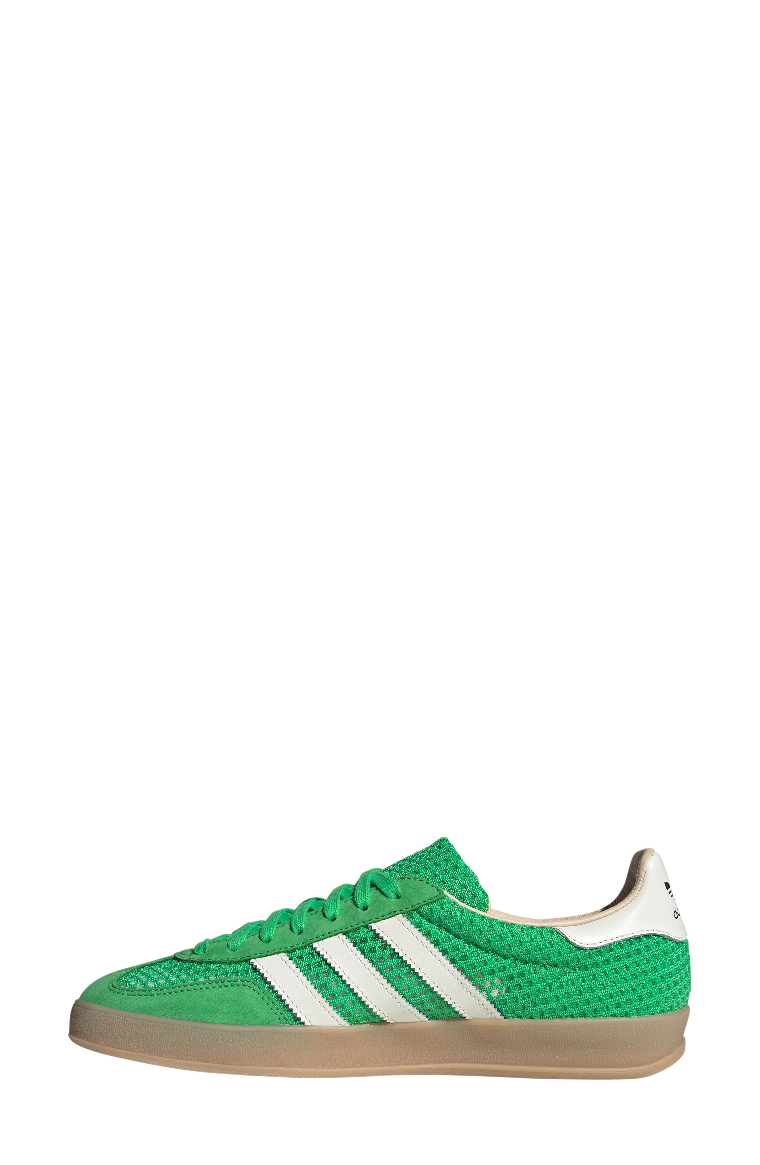 adidas Gender Inclusive Gazelle Indoor Sneaker in Energy Green/Off White/Beige at Nordstrom - 6