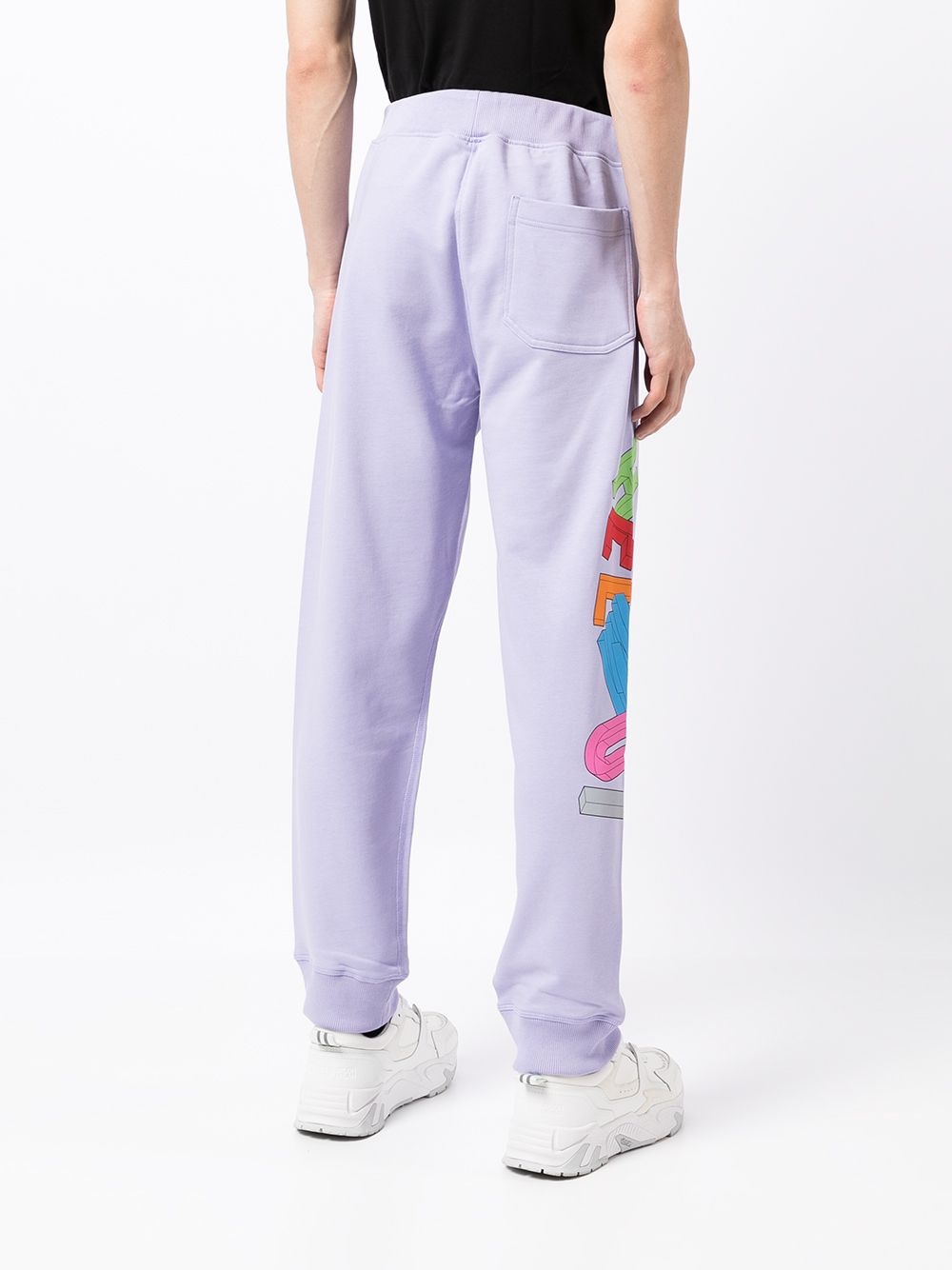 3D logo cotton track pants - 4