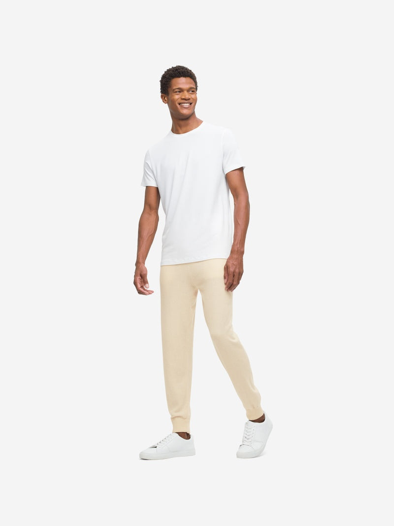 Derek Rose Men's Track Pants Finley Cashmere Cream outlook