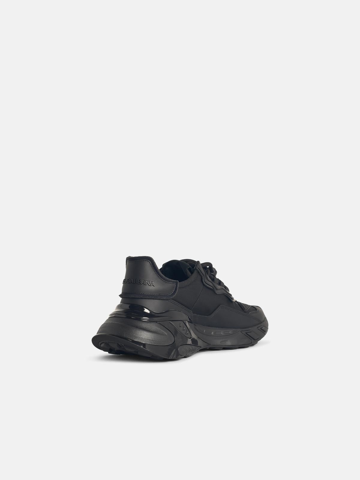 'DAYMASTER' BLACK LEATHER BLEND SNEAKERS - 3