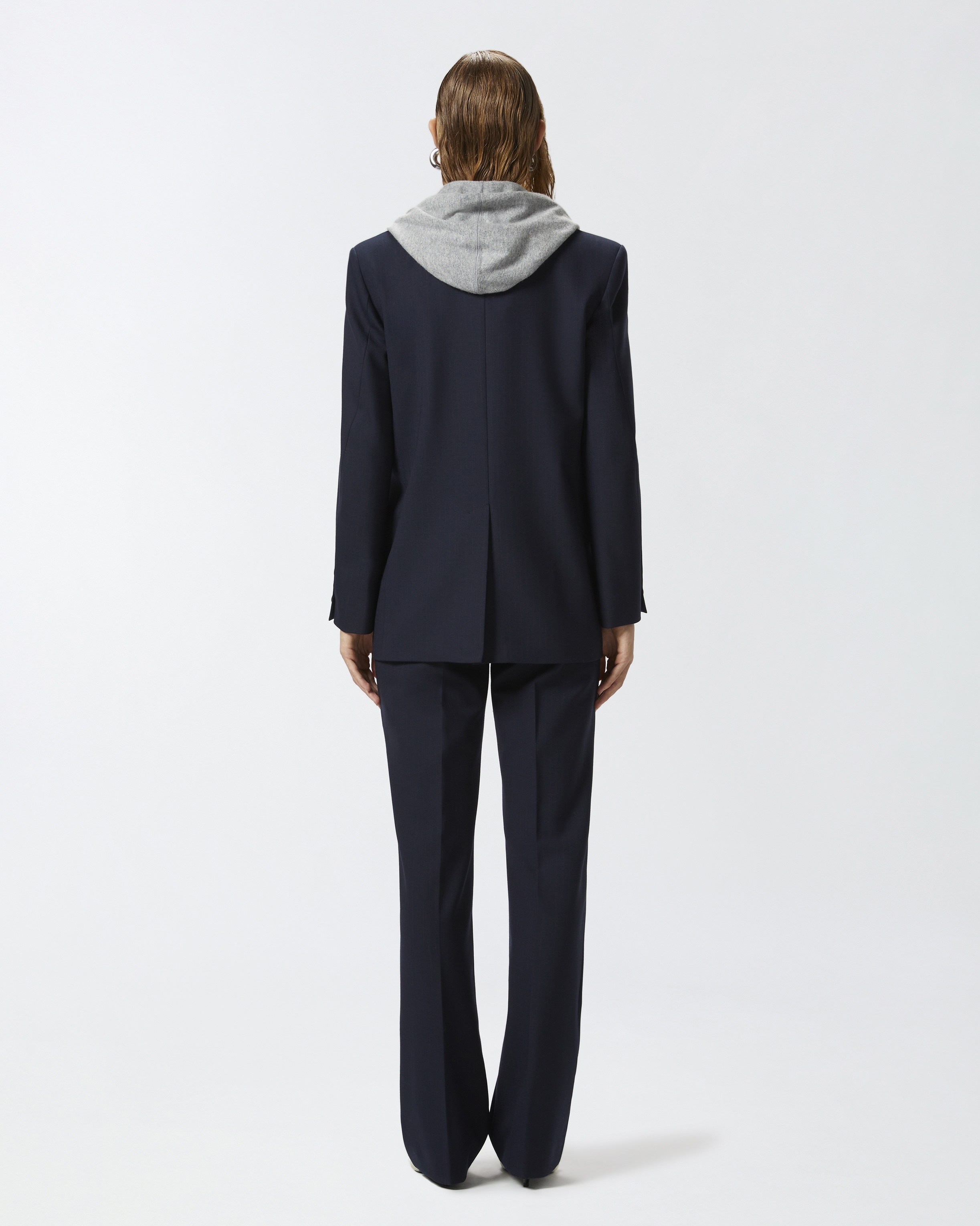 DOUBLE-BREASTED PINSTRIPED BLAZER WITH HORN BUTTONS - 4