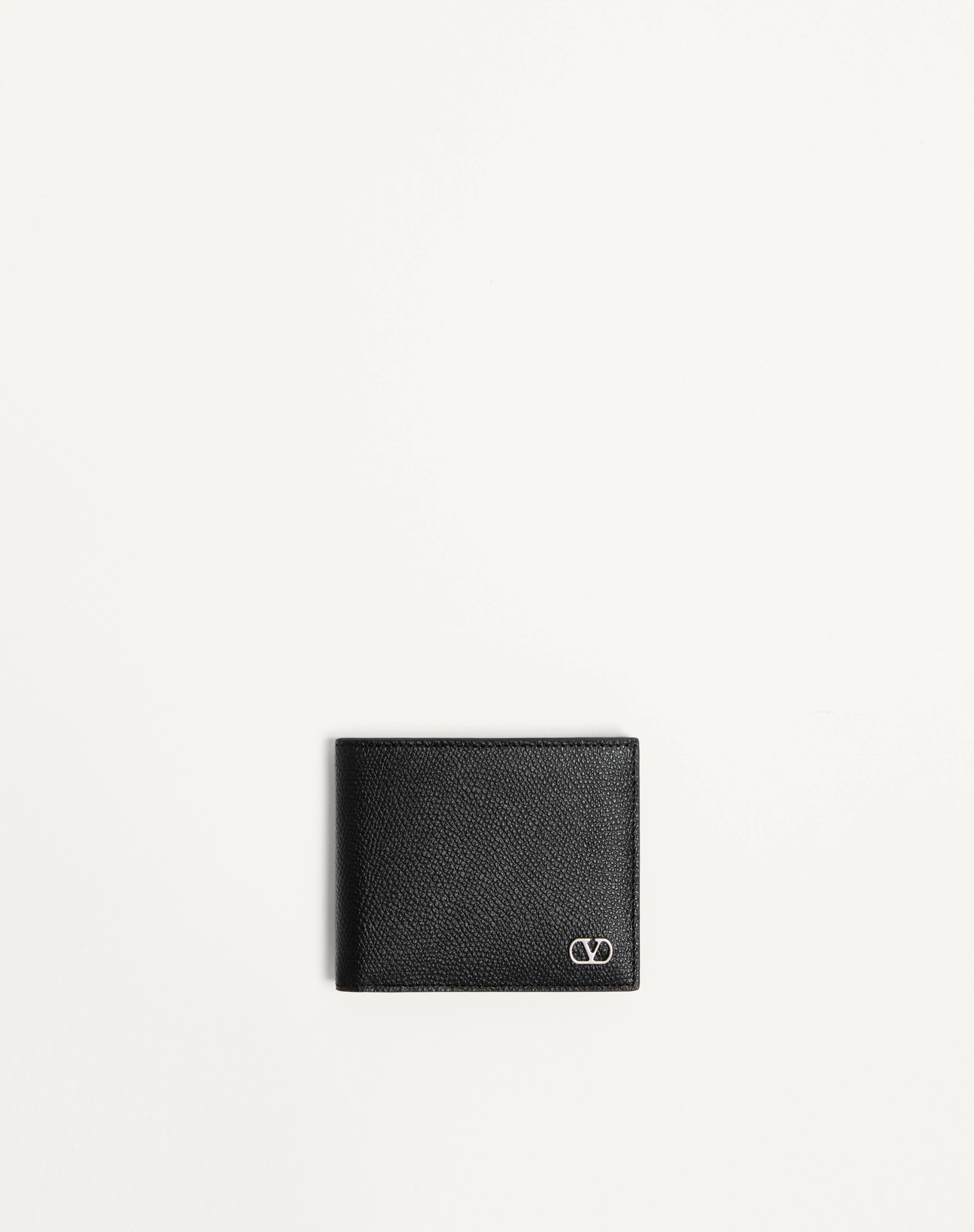 VALENTINO GARAVANI VLOGO SIGNATURE GRAINY CALFSKIN WALLET - 1