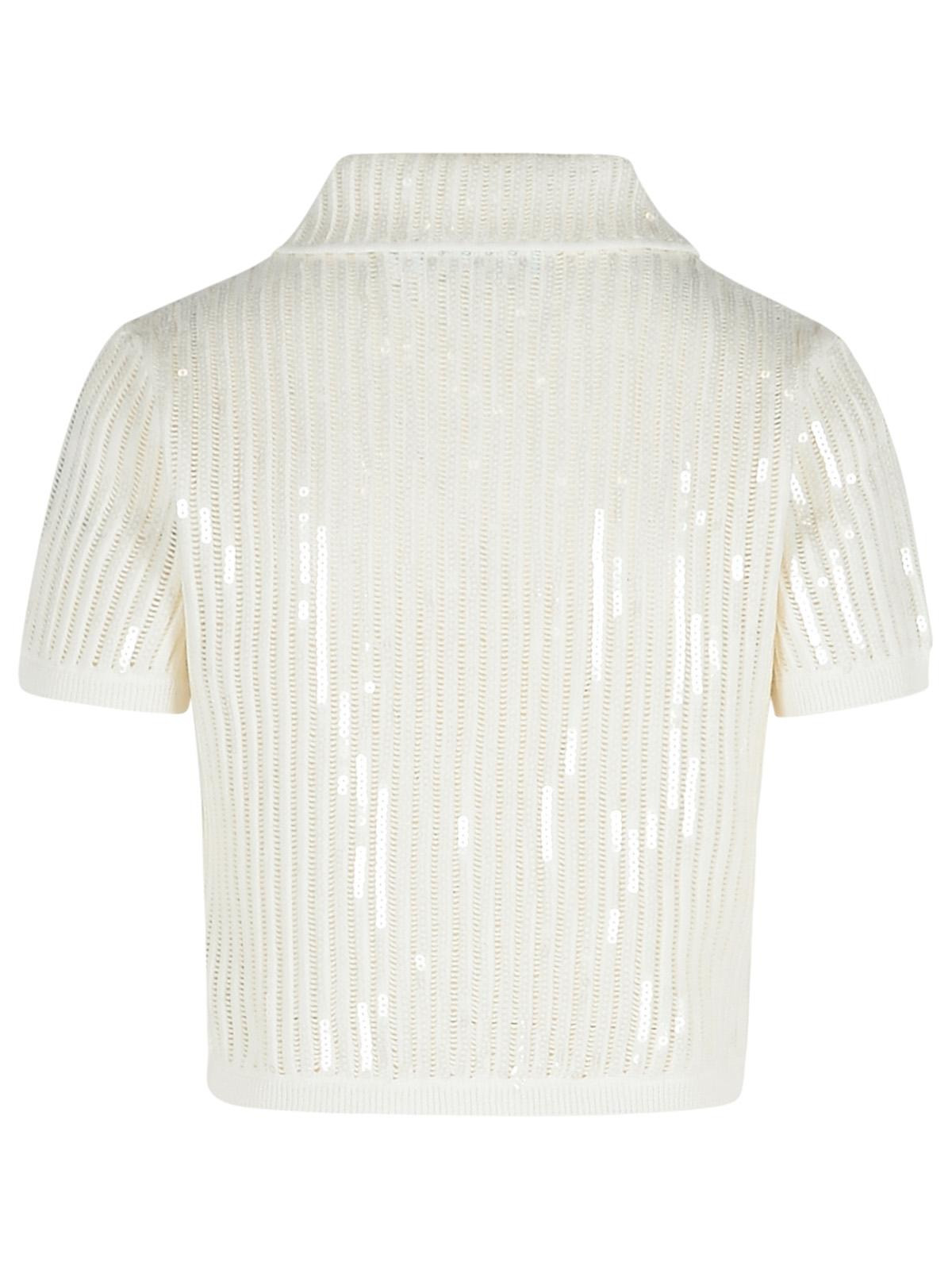 Self Portrait 'Crochet' White Cotton Blend Top Women - 3