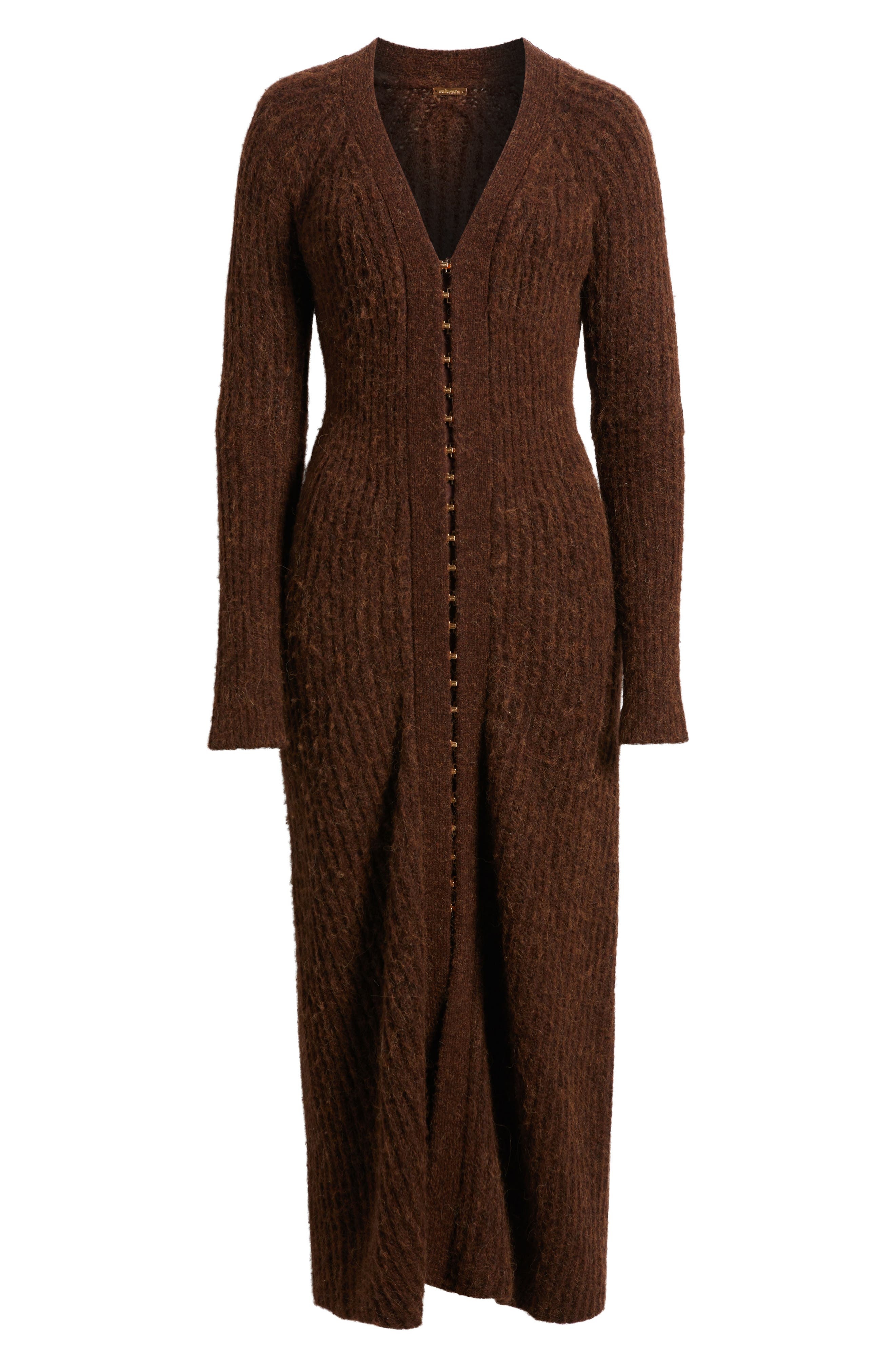 Cult Gaia Bessiana Wool Blend Long Sleeve Sweater Dress in Java at Nordstrom - 4