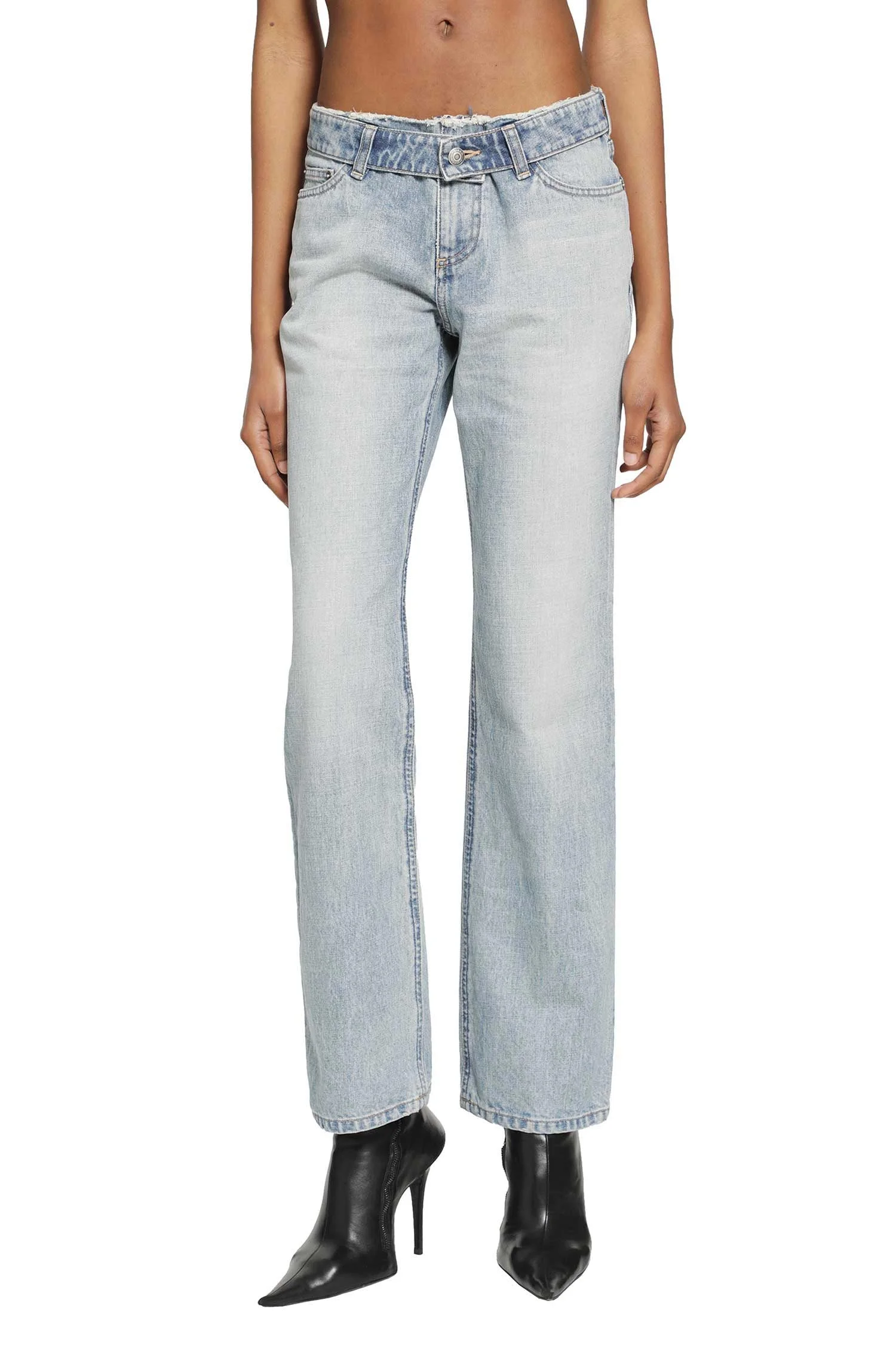 Deconstructed Waist Jeans - 1