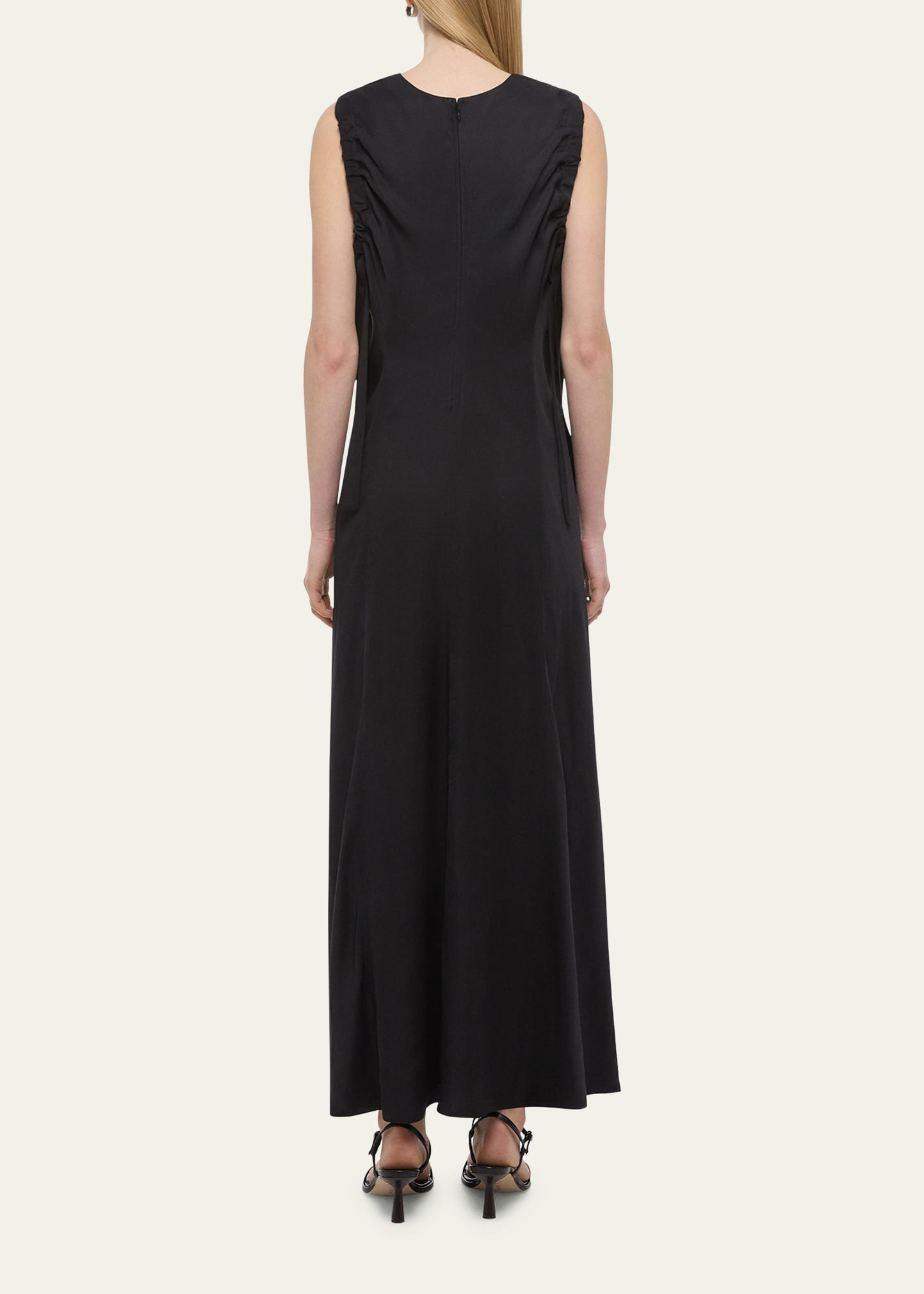 Ruched Sleeveless Maxi Dress - 3
