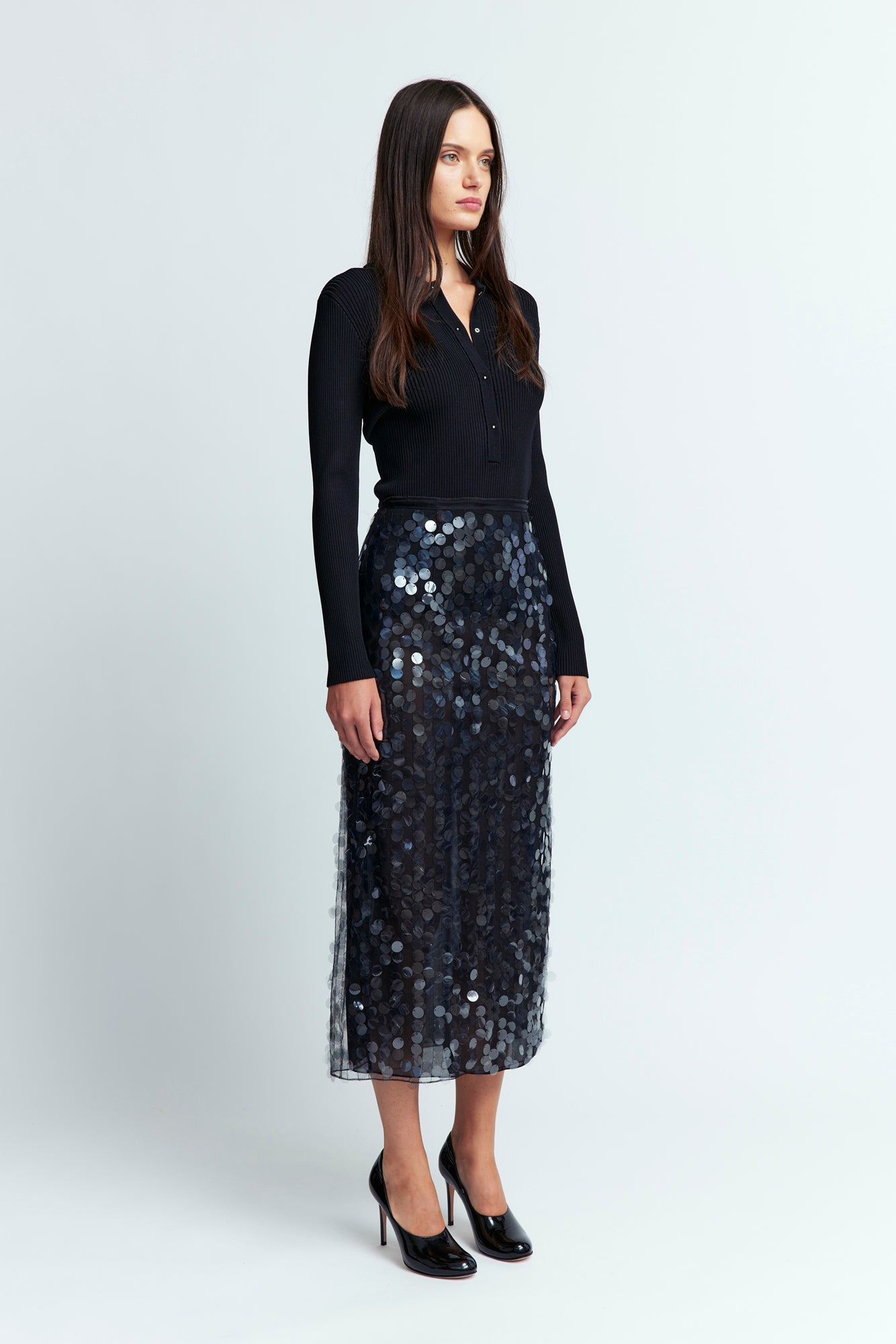 DIA MIDI SKIRT IN SEQUIN - 3