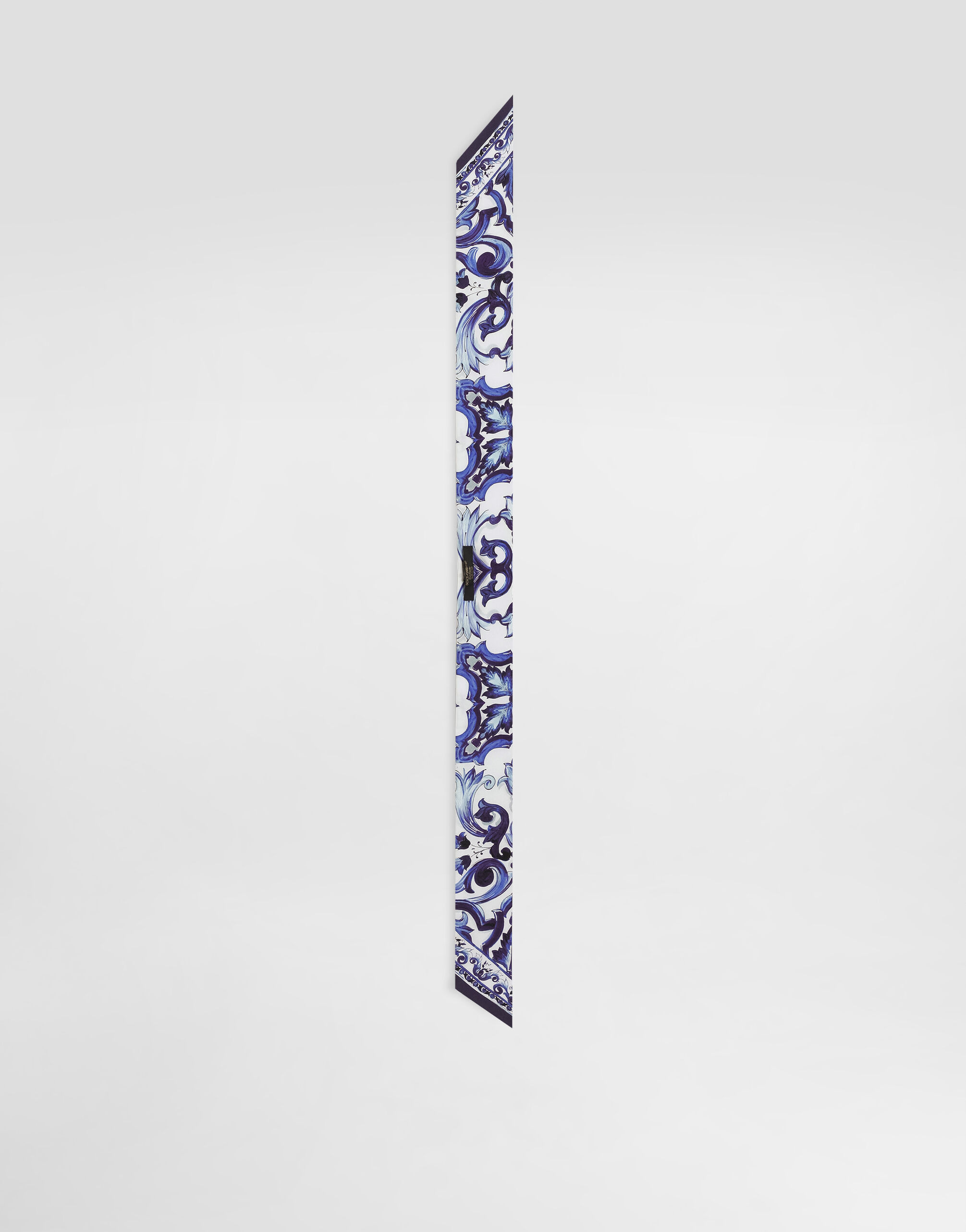 Majolica-print silk twill bandeau - 2