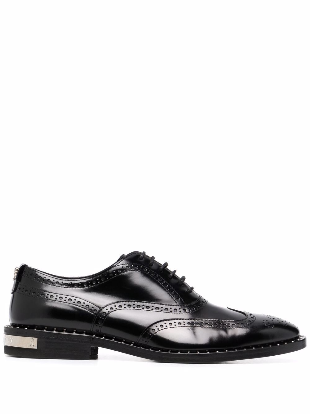 leather studded-edge brogues - 1