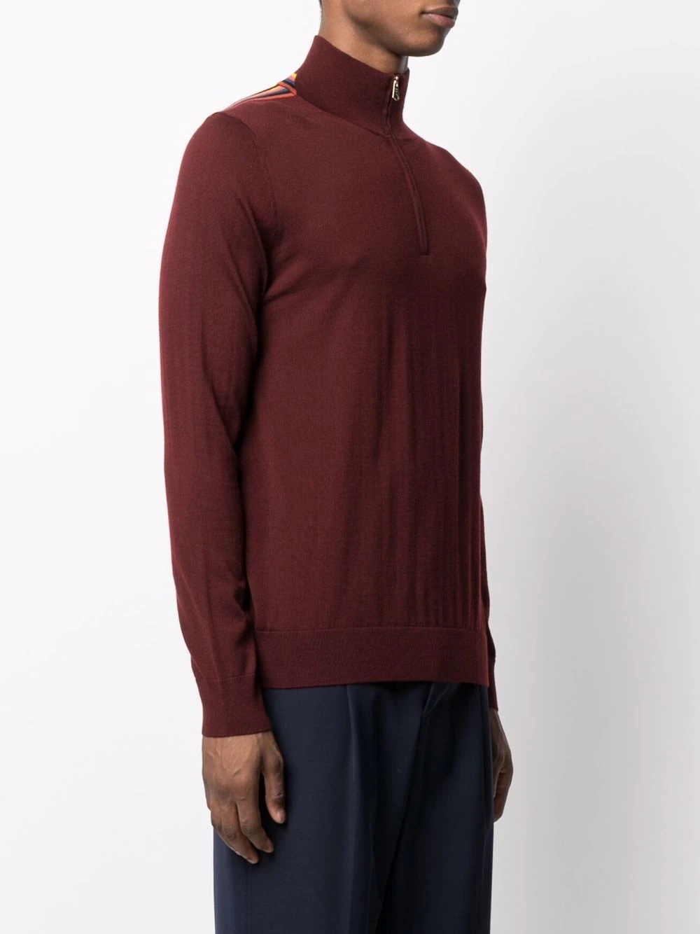 fine-knit zipped jumper - 3