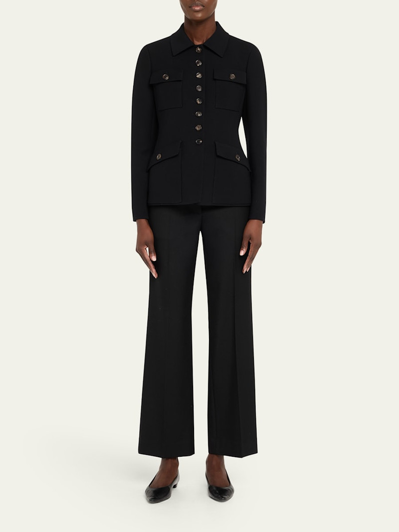 AKRIS Delia Single-Breasted Wool Double-Face Jacket outlook