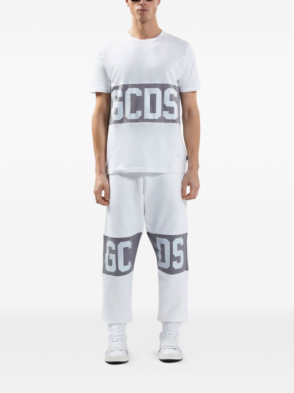 logo-print cotton sweatpants - 2