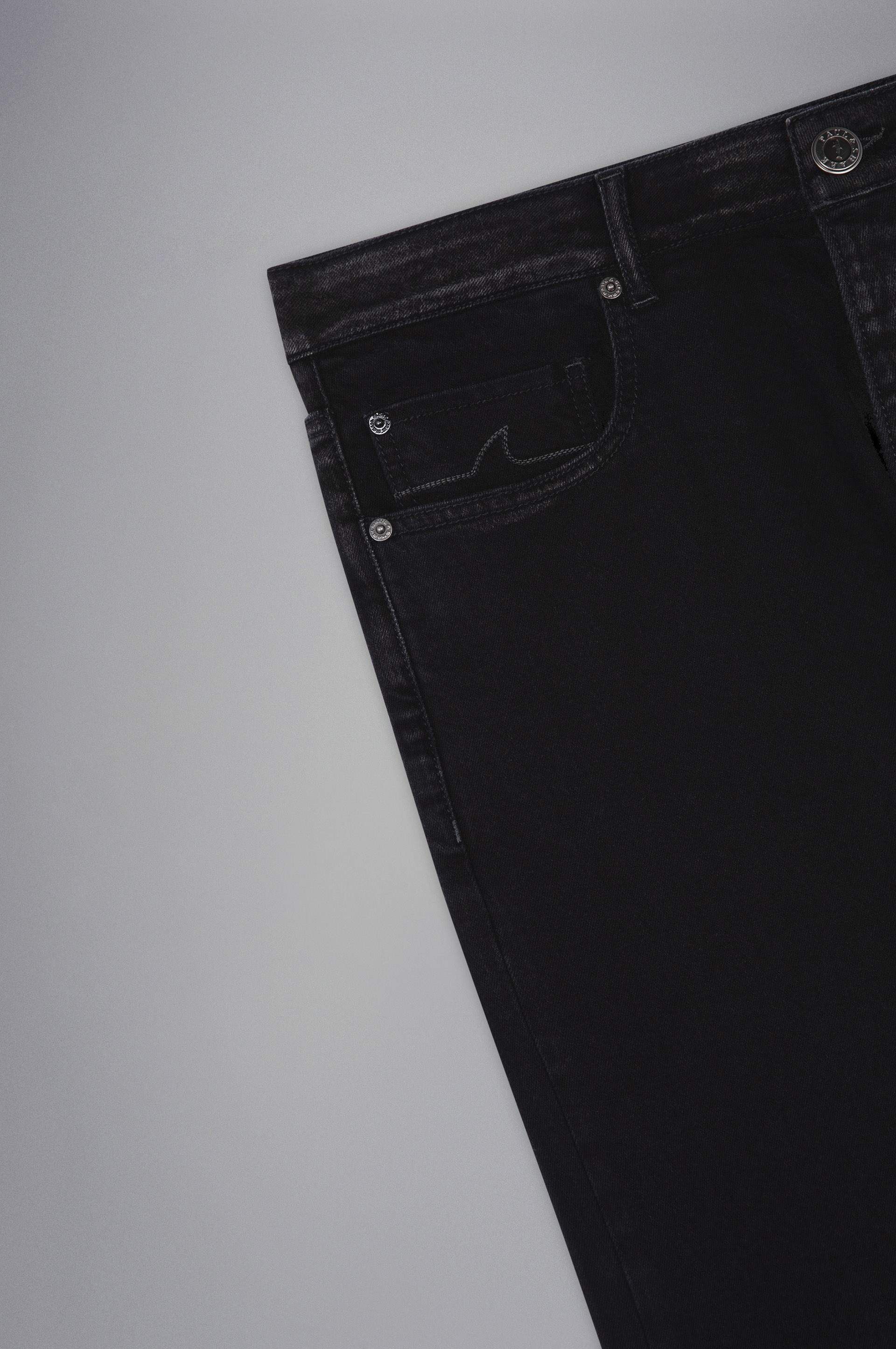BLACK RIVET STRETCH DENIM JEANS - 5