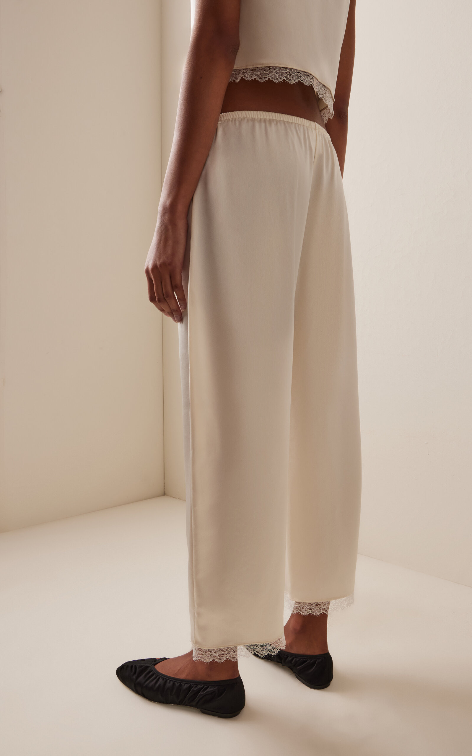 Barb Cropped Lace Pants ivory - 4