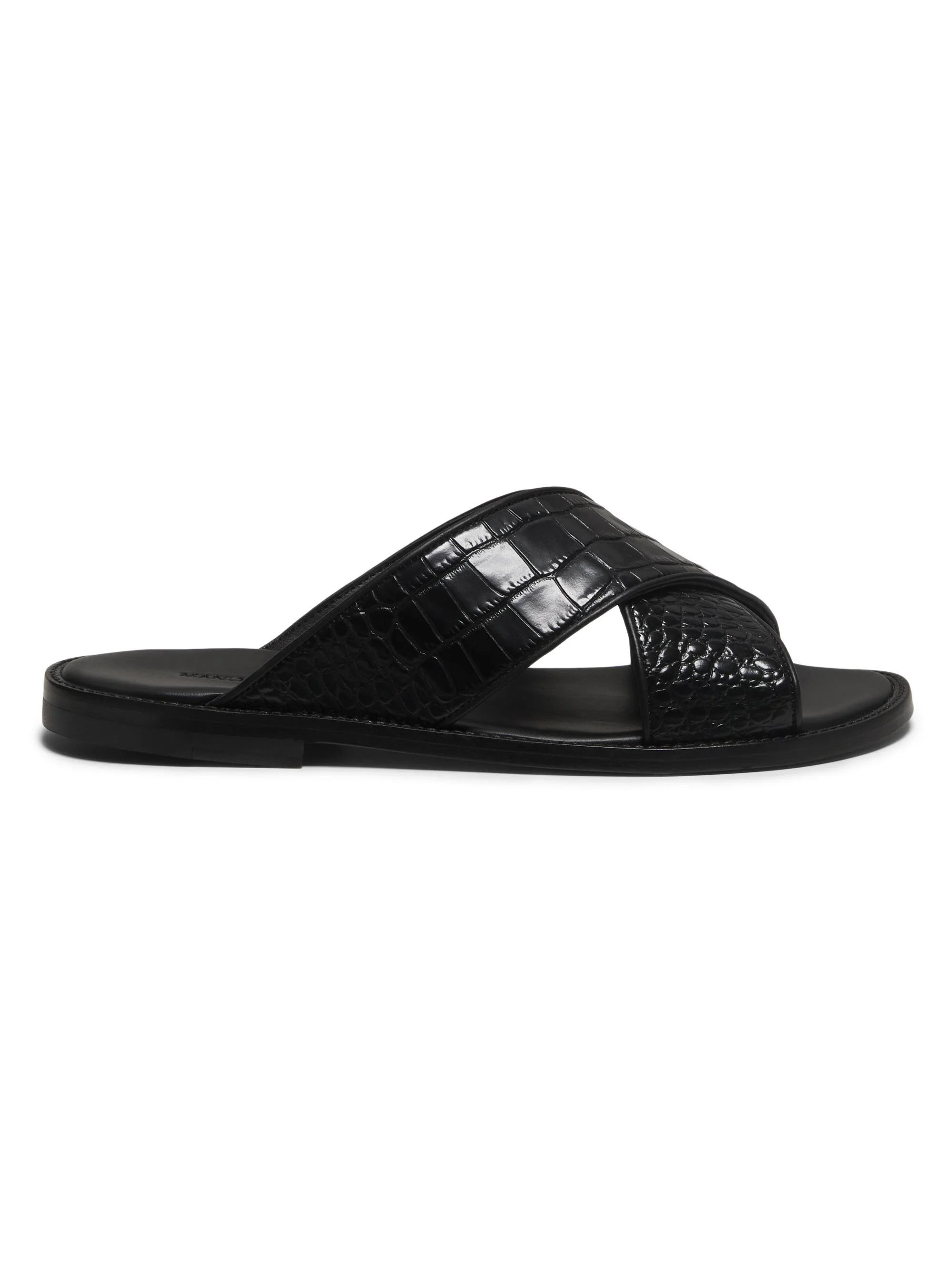 Men's Otawi Leather Sandals - Black - 1
