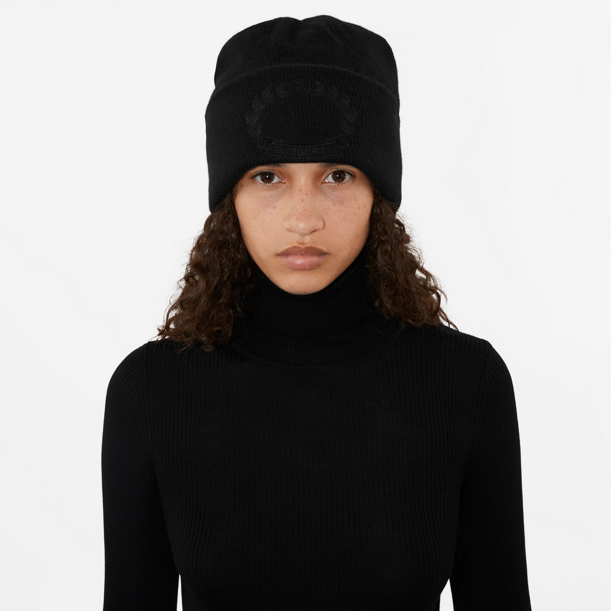 Oak Leaf Crest Cashmere Beanie - 2