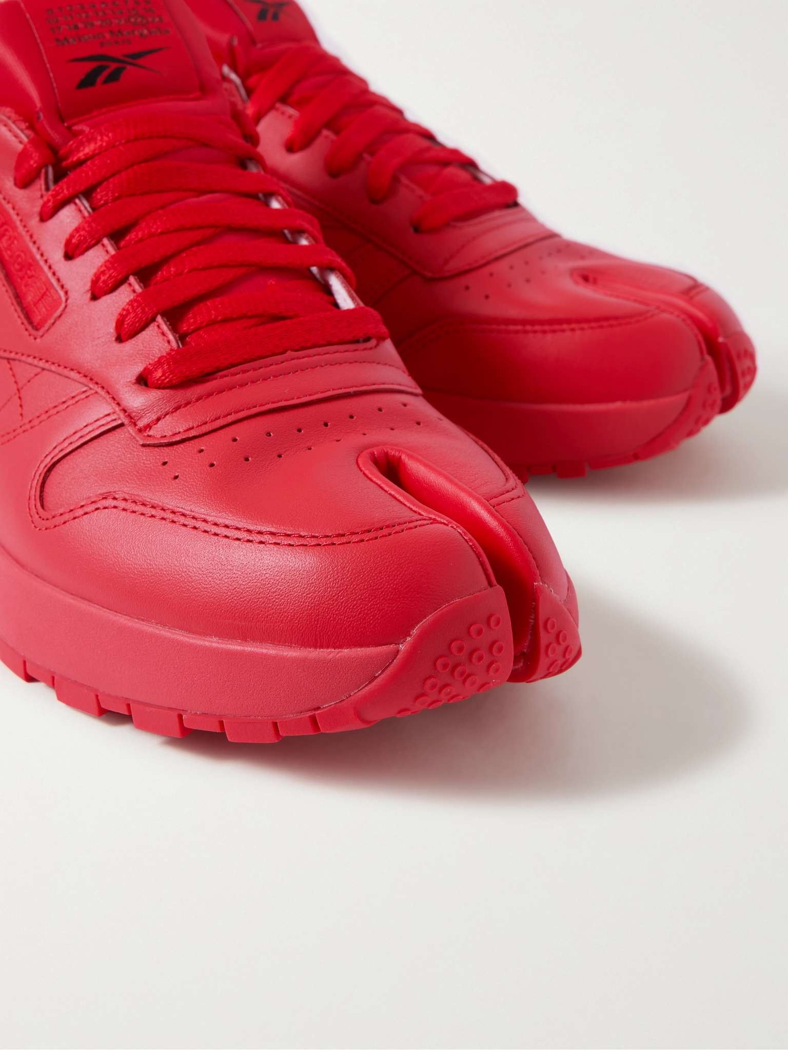 + Maison Margiela Project 0 Classic Tabi Split-Toe Leather Sneakers - 6