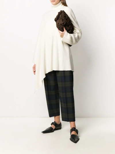 Y's ribbed-knit draped jumper outlook