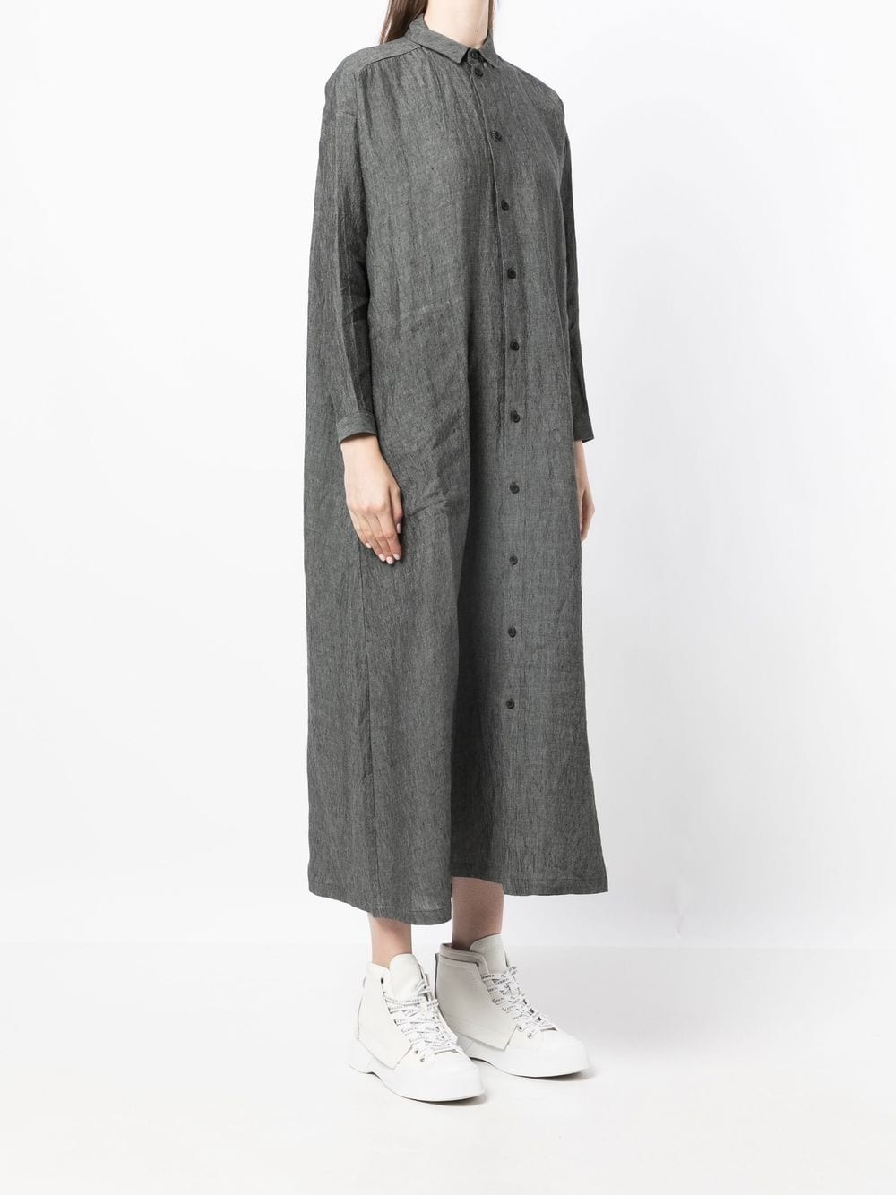 linen shirt dress - 3
