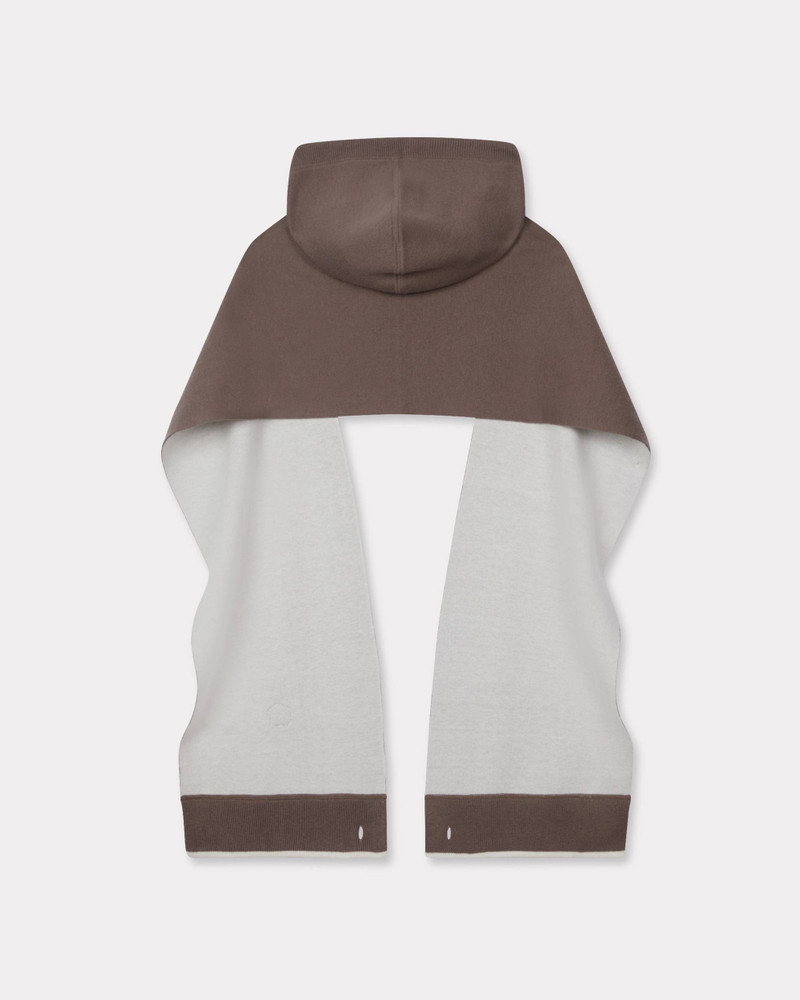 KENZO 'Boke Flower 2.0' embroidered hooded scarf in wool and cotton outlook